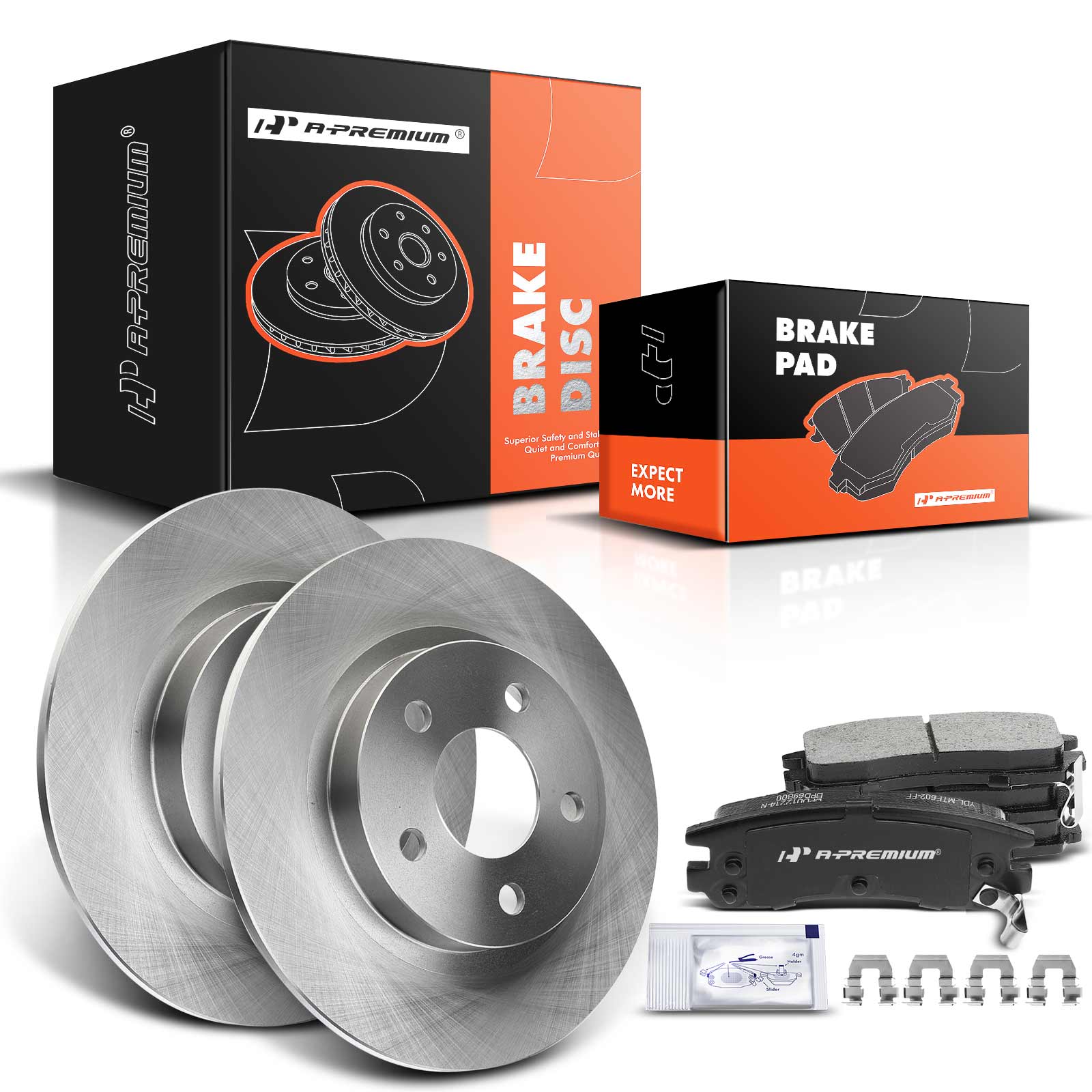 AM Brake Disc and Pad Kit SKU PRMAPBRPR149 OEM R55051 BR55051 BR5505101 PRT52