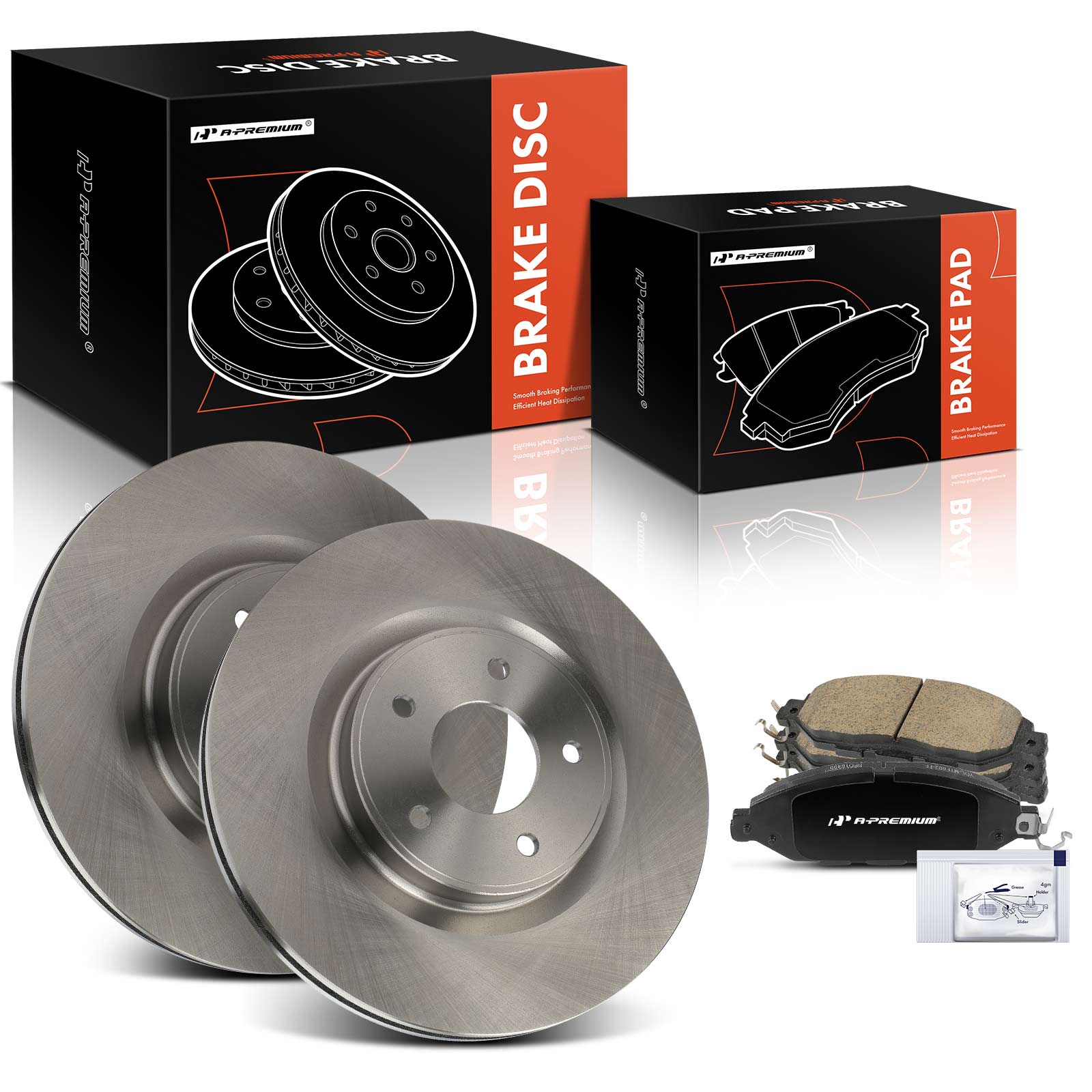 AM Brake Disc and Pad Kit SKU PRMAPBRPR1568 OEM 12142120 D1649 BR901204 BR9012