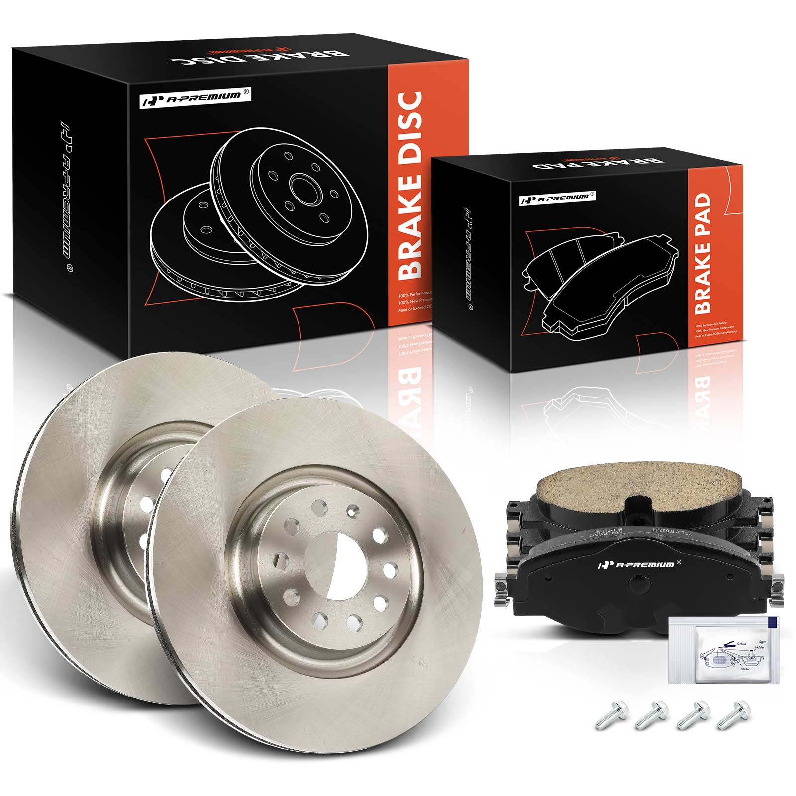 AM Brake Disc and Pad Kit SKU PRMAPBRPR1600 OEM 12133144 P1760A D1760A FVC1760