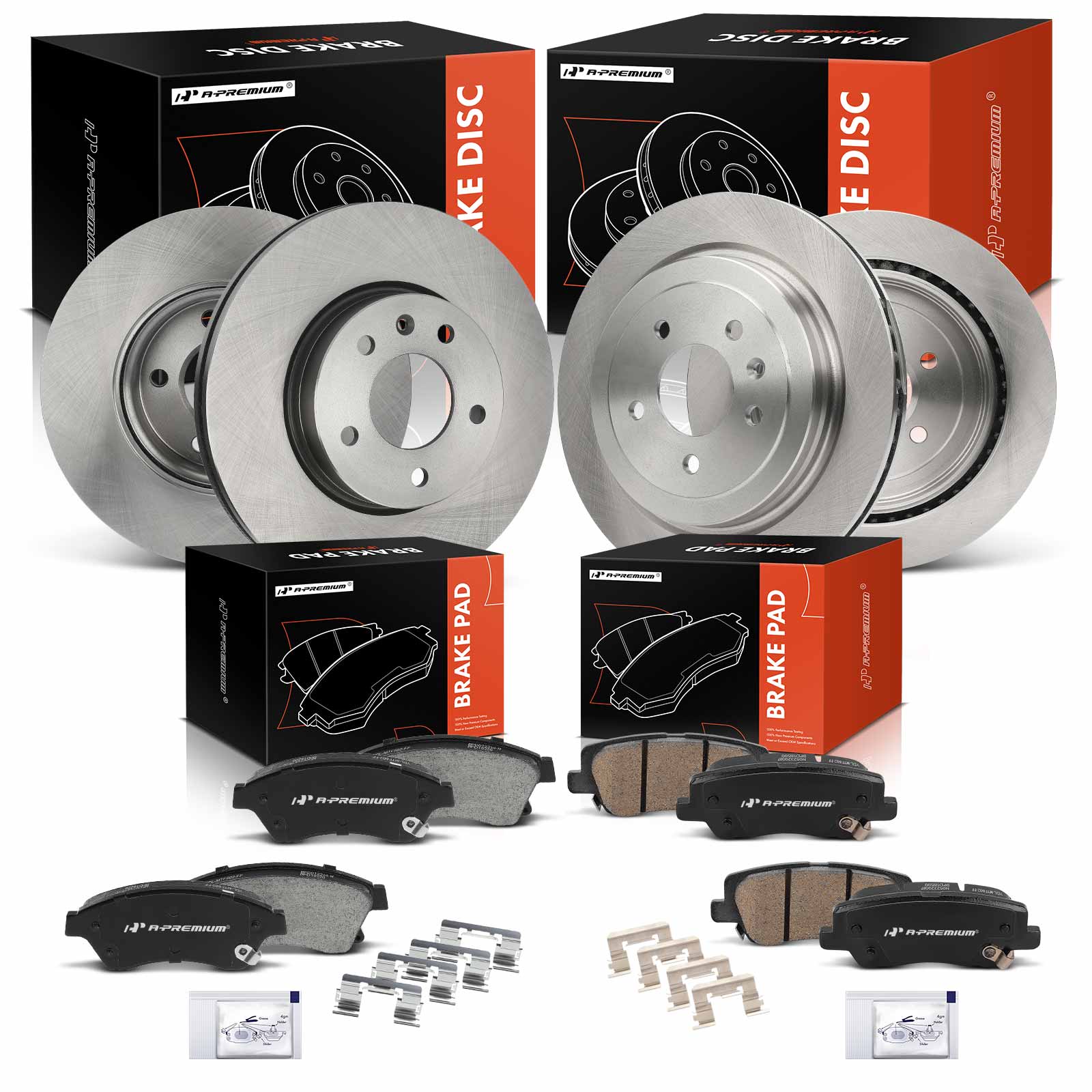 AM Brake Disc and Pad Kit SKU PRMAPBRPR1673 OEM 12162136 D1522-12162135 D1659
