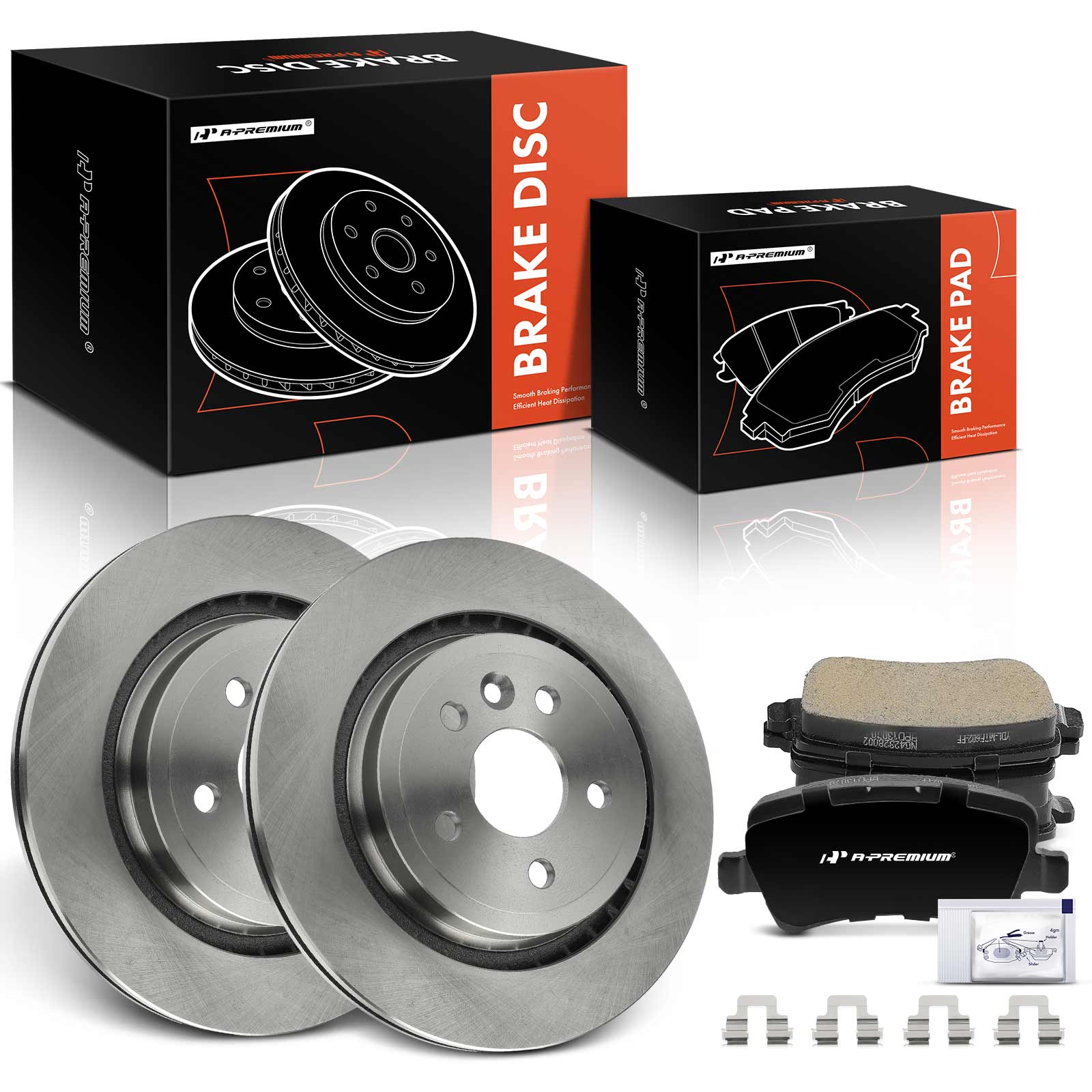 AM Brake Disc and Pad Kit SKU PRMAPBRPR1816 OEM R34371 R34371-12139045 P1307 P