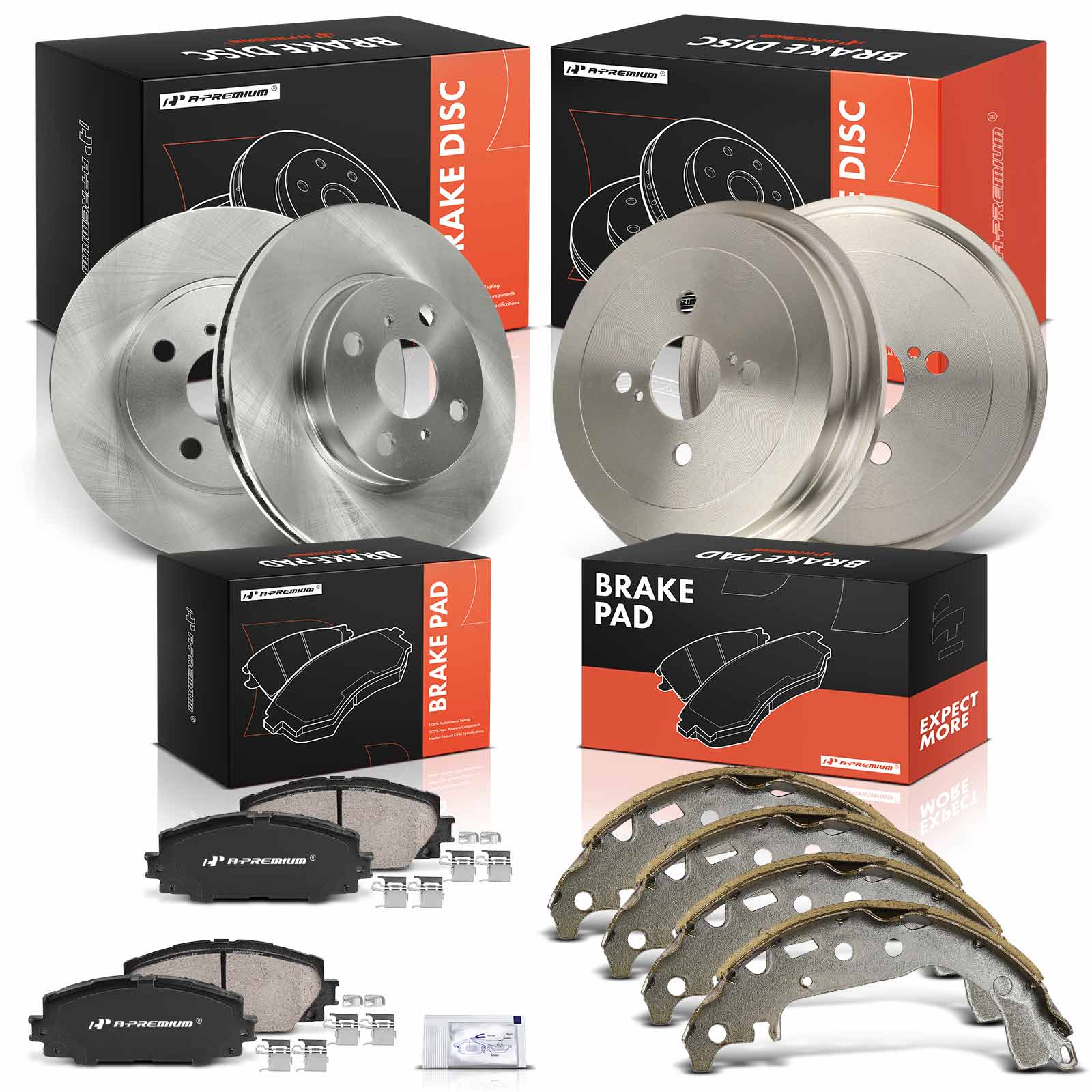 AM Brake Disc and Pad Kit SKU PRMAPBRPR1981 OEM 12344048-35117 P1184 R31439 S9