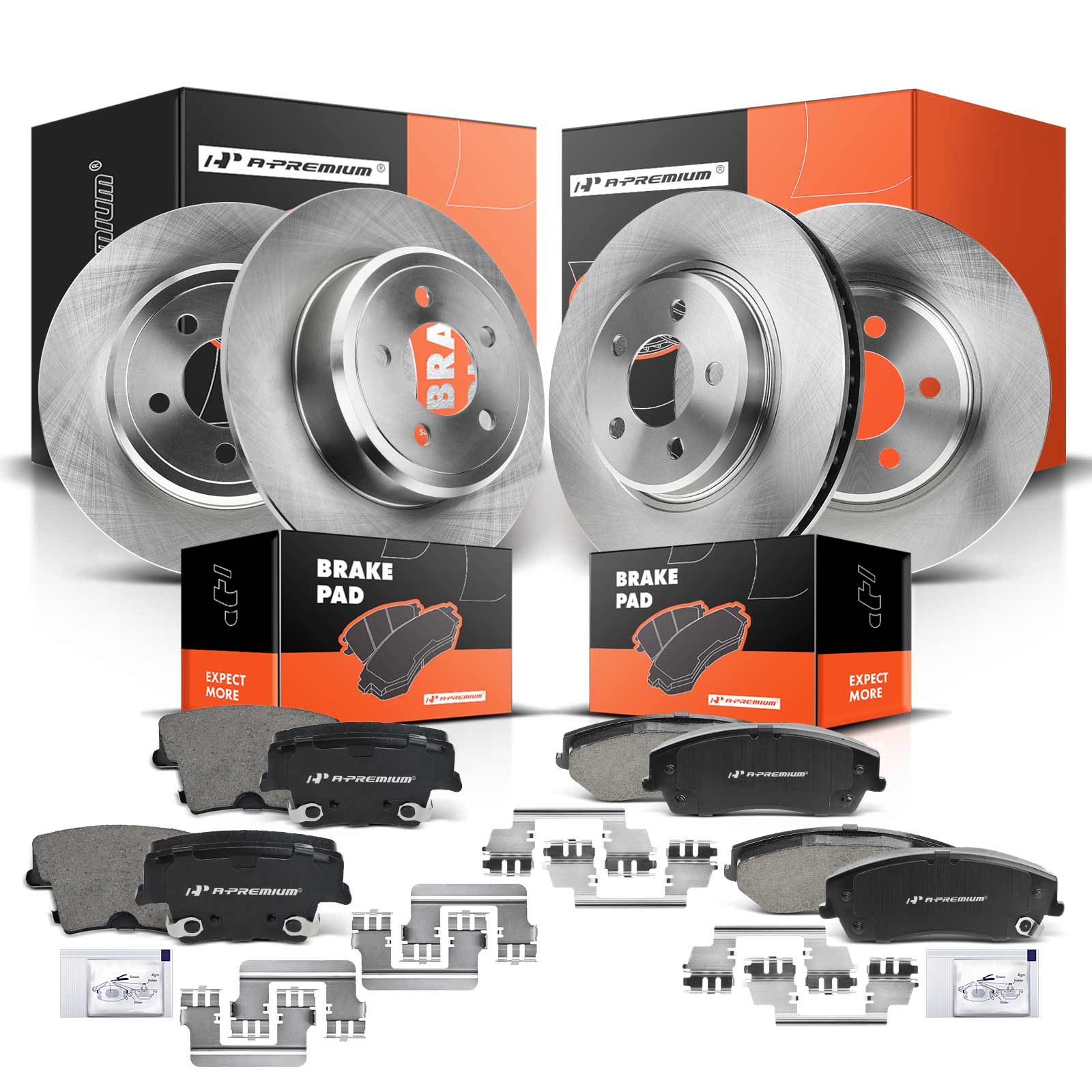 AM Brake Disc and Pad Kit SKU PRMAPBRPR200 OEM R53022-4779196AB 4779196AD 121