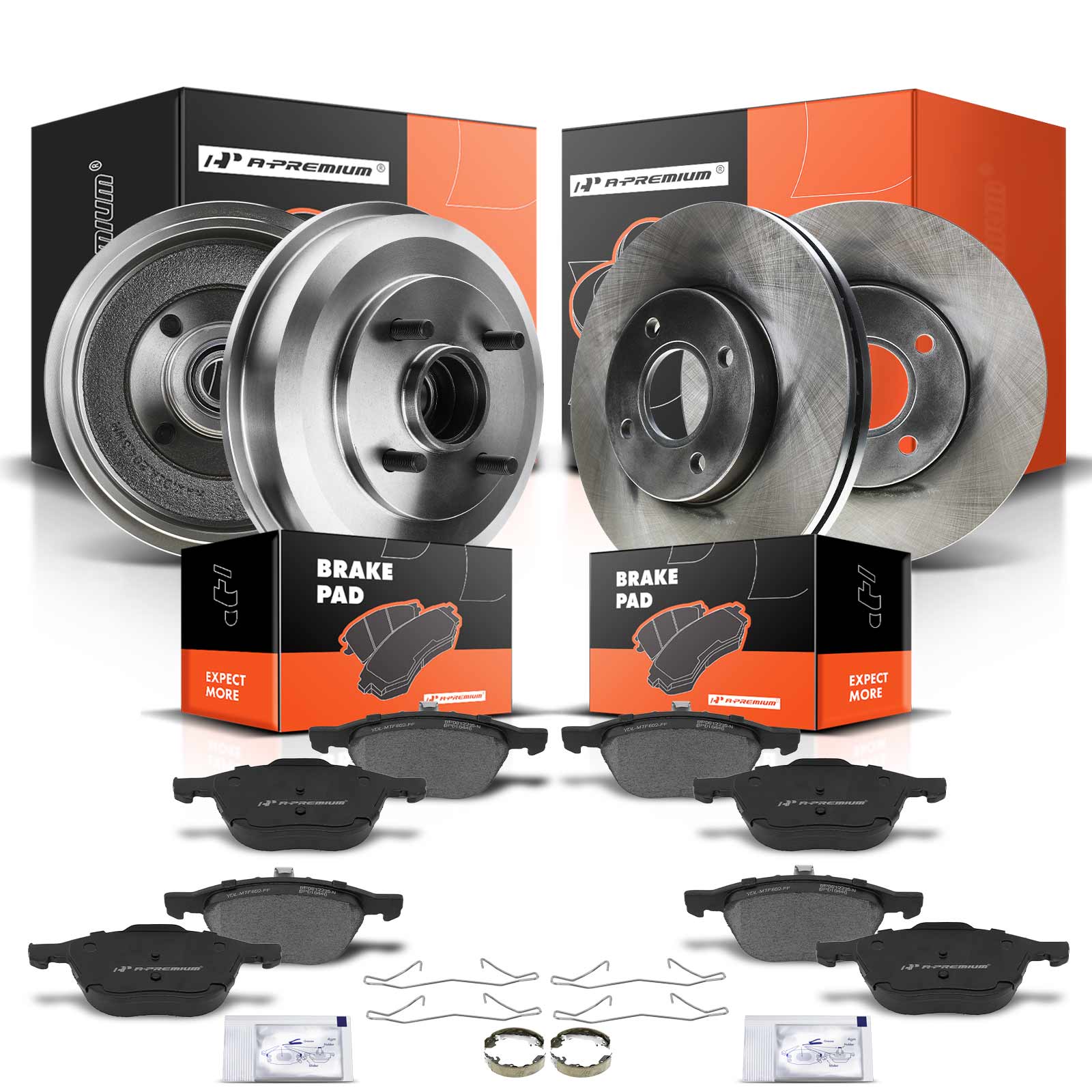 AM Brake Disc and Pad Kit SKU PRMAPBRPR203 OEM R54132 PRT5652-20010377 P1044