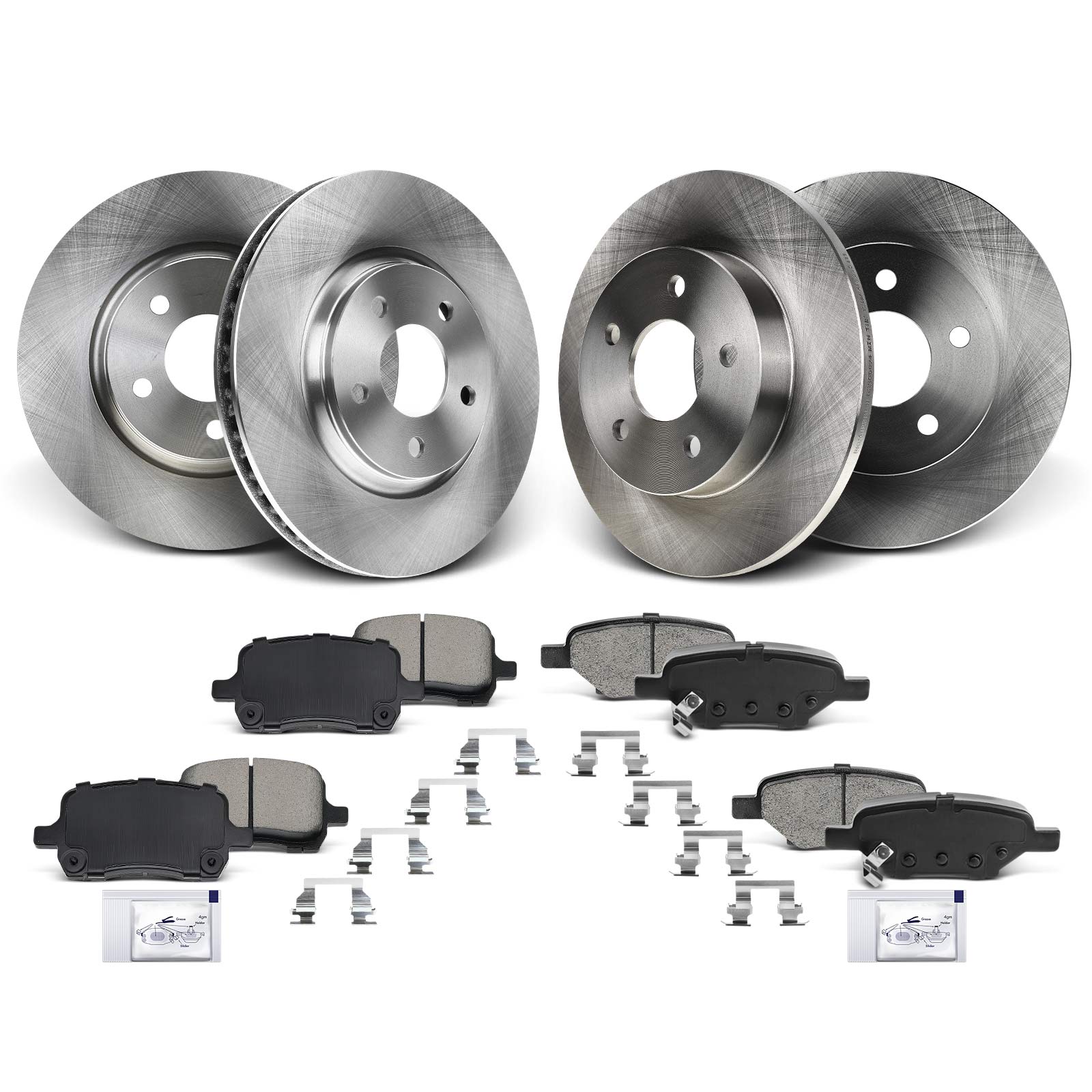 AM Brake Disc and Pad Kit SKU PRMAPBRPR2202PG OEM 12162079 BD126136-580243R PRT5