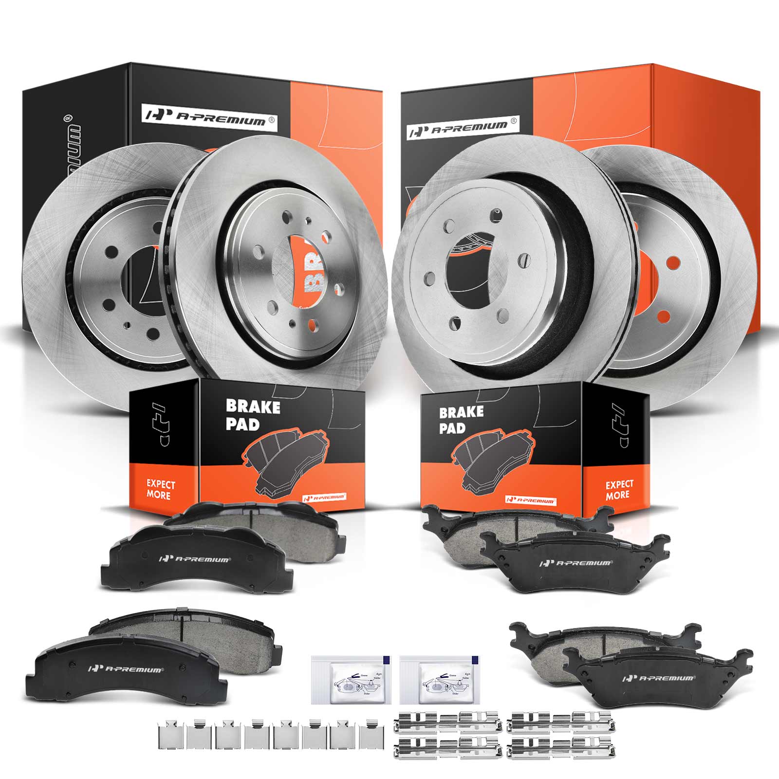 AM Brake Disc and Pad Kit SKU PRMAPBRPR227 OEM R54153-680508R 12165119 BR9008
