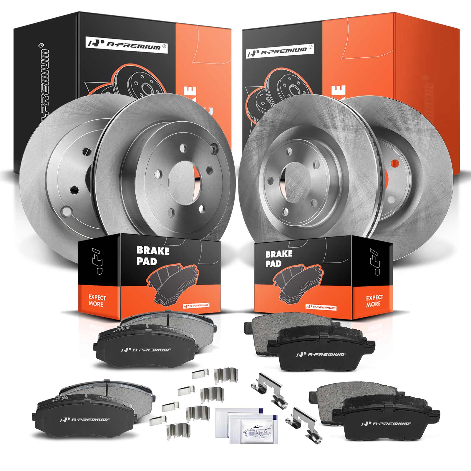 AM Brake Disc and Pad Kit SKU PRMAPBRPR248 OEM R54154 P1258 R54156 P1259