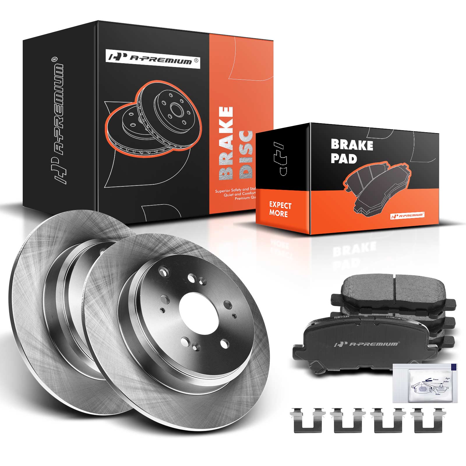 AM Brake Disc and Pad Kit SKU PRMAPBRPR251 OEM R31469-12040072 BR900532 PRT57