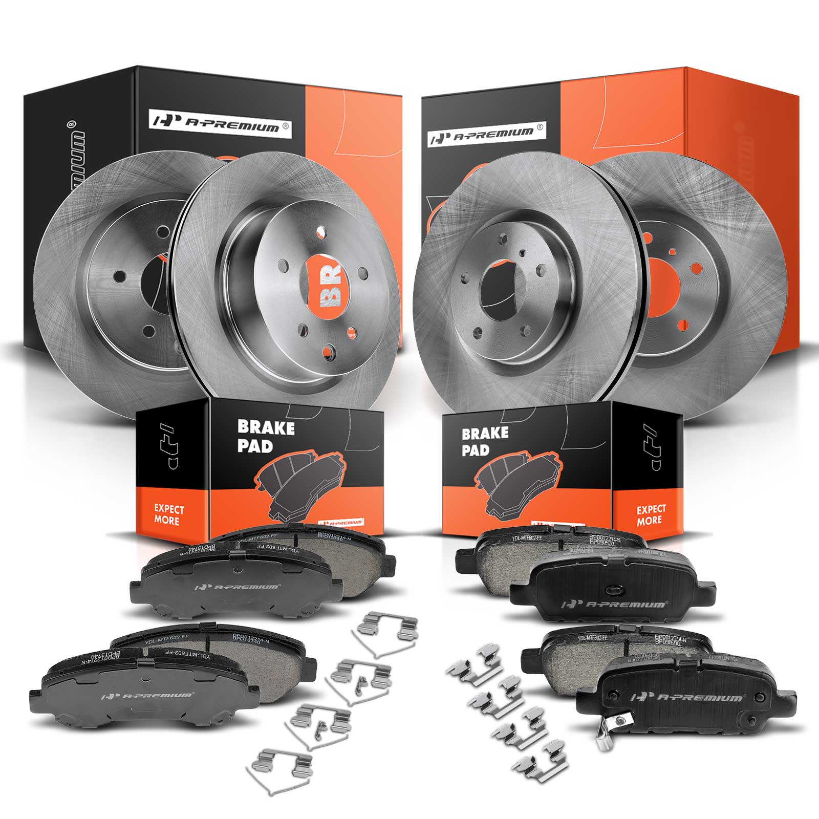 AM Brake Disc and Pad Kit SKU PRMAPBRPR259 OEM R31375-980700R BR900712 PRT595