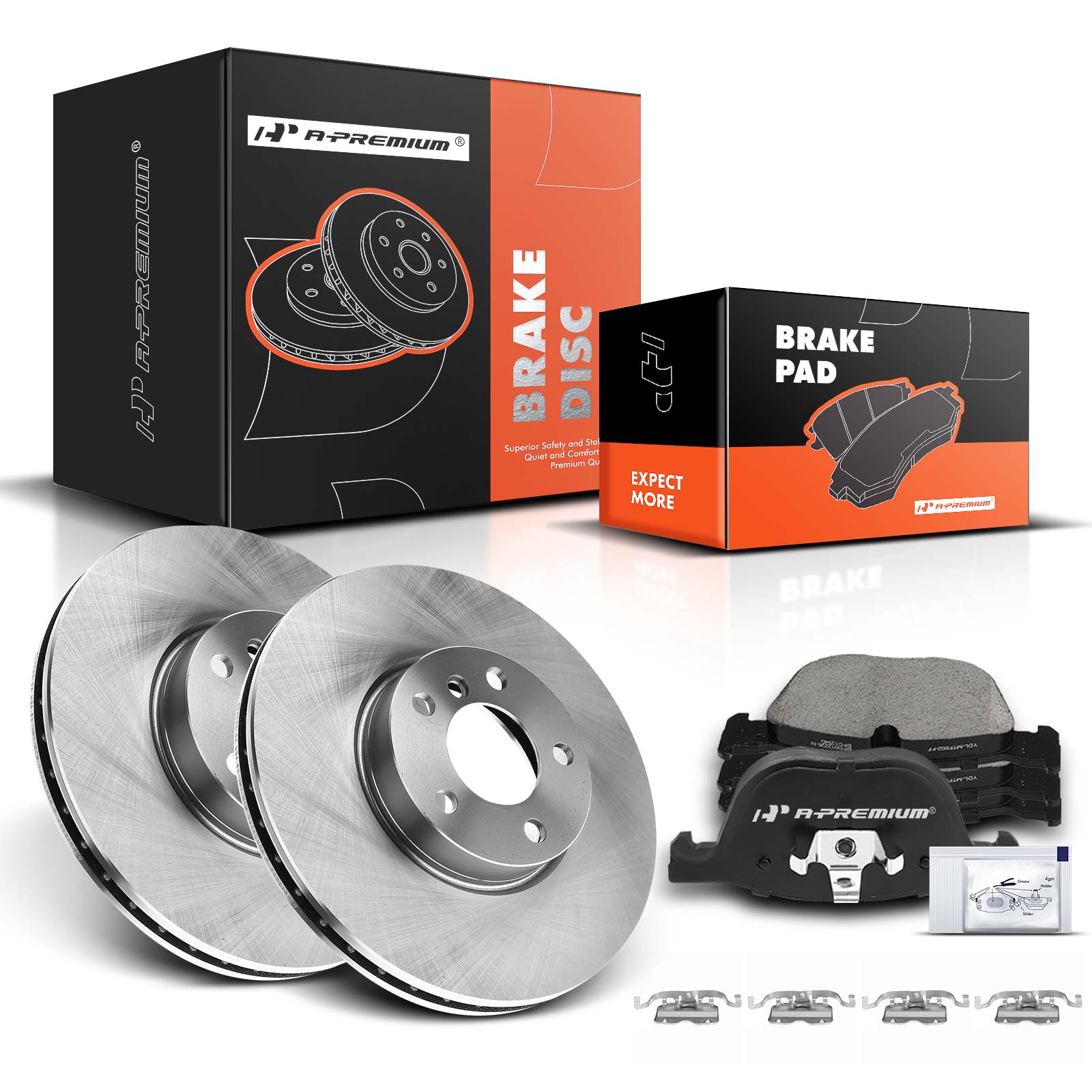 AM Brake Disc and Pad Kit SKU PRMAPBRPR360 OEM R34360-32034098-12134098-12134