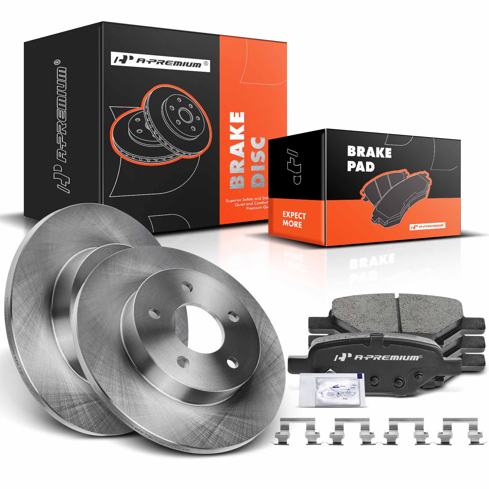 AM Brake Disc and Pad Kit SKU PRMAPBRPR398 OEM R55094-12162079 BD126136-58024
