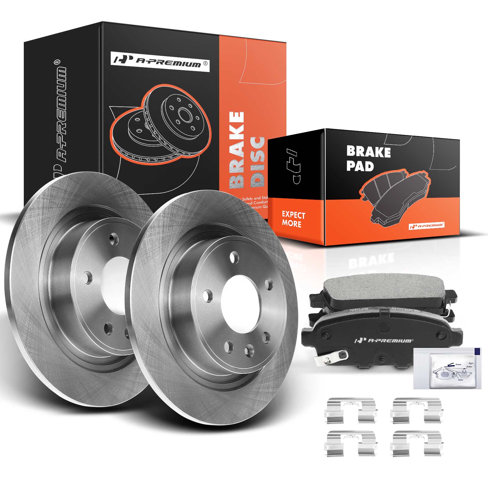 AM Brake Disc and Pad Kit SKU PRMAPBRPR415 OEM R55196 BR901034-12162131 PRT60