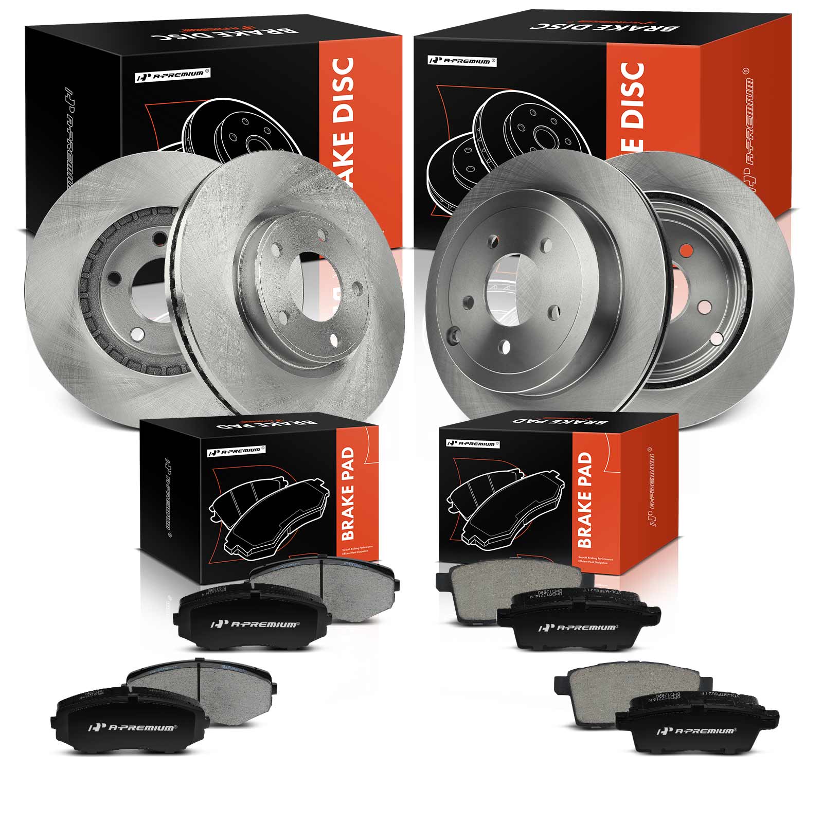 AM Brake Disc and Pad Kit SKU PRMAPBRPR575 OEM R54155-680545R 12161092 BR9002