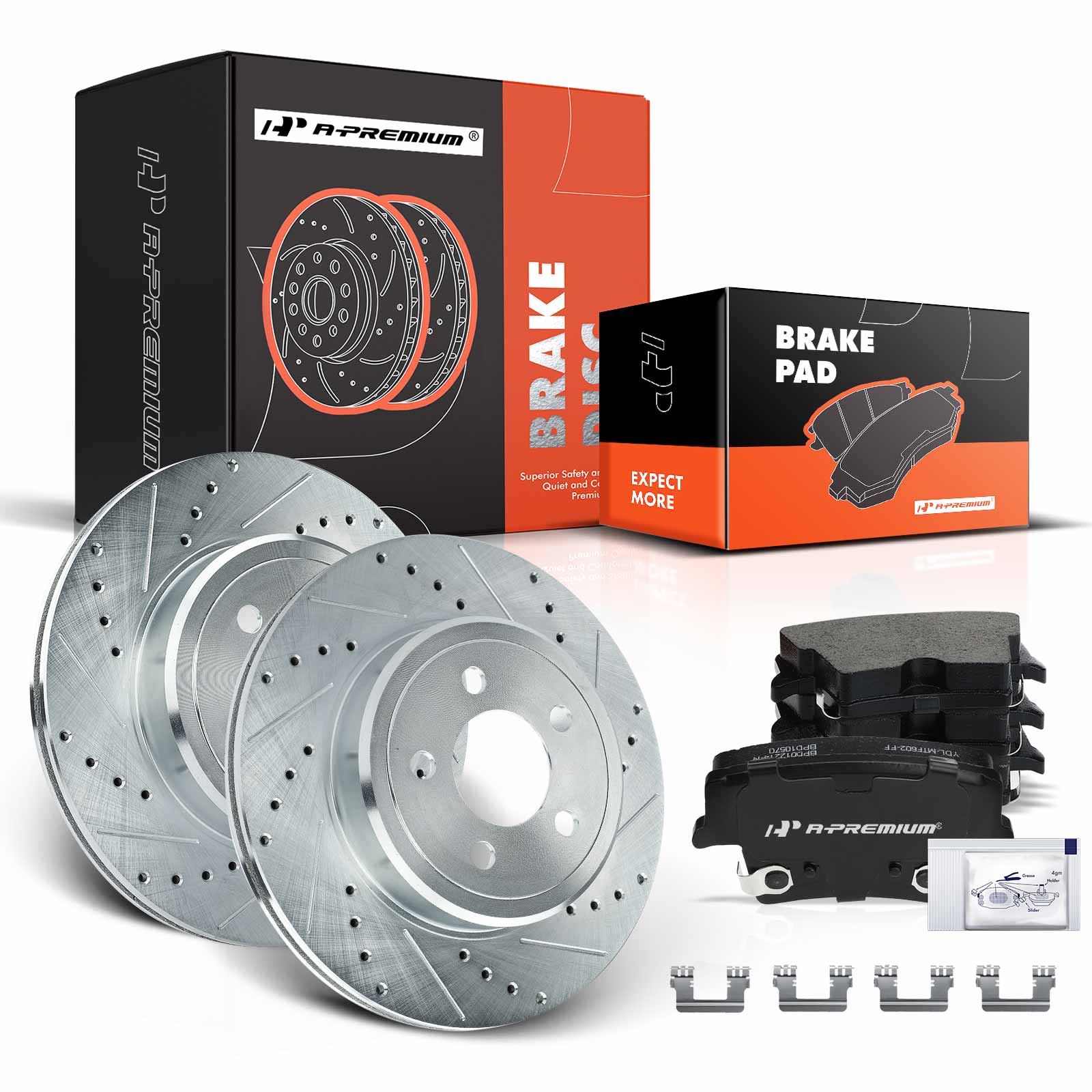 AM Brake Disc and Pad Kit SKU PRMAPBRPS004PG OEM S53024 P1057 FVC1057