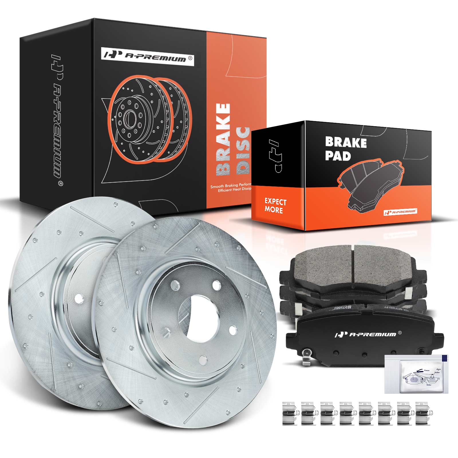AM Brake Disc and Pad Kit SKU PRMAPBRPS011 OEM S53069 P1596 QC1596 BC1596 SBC