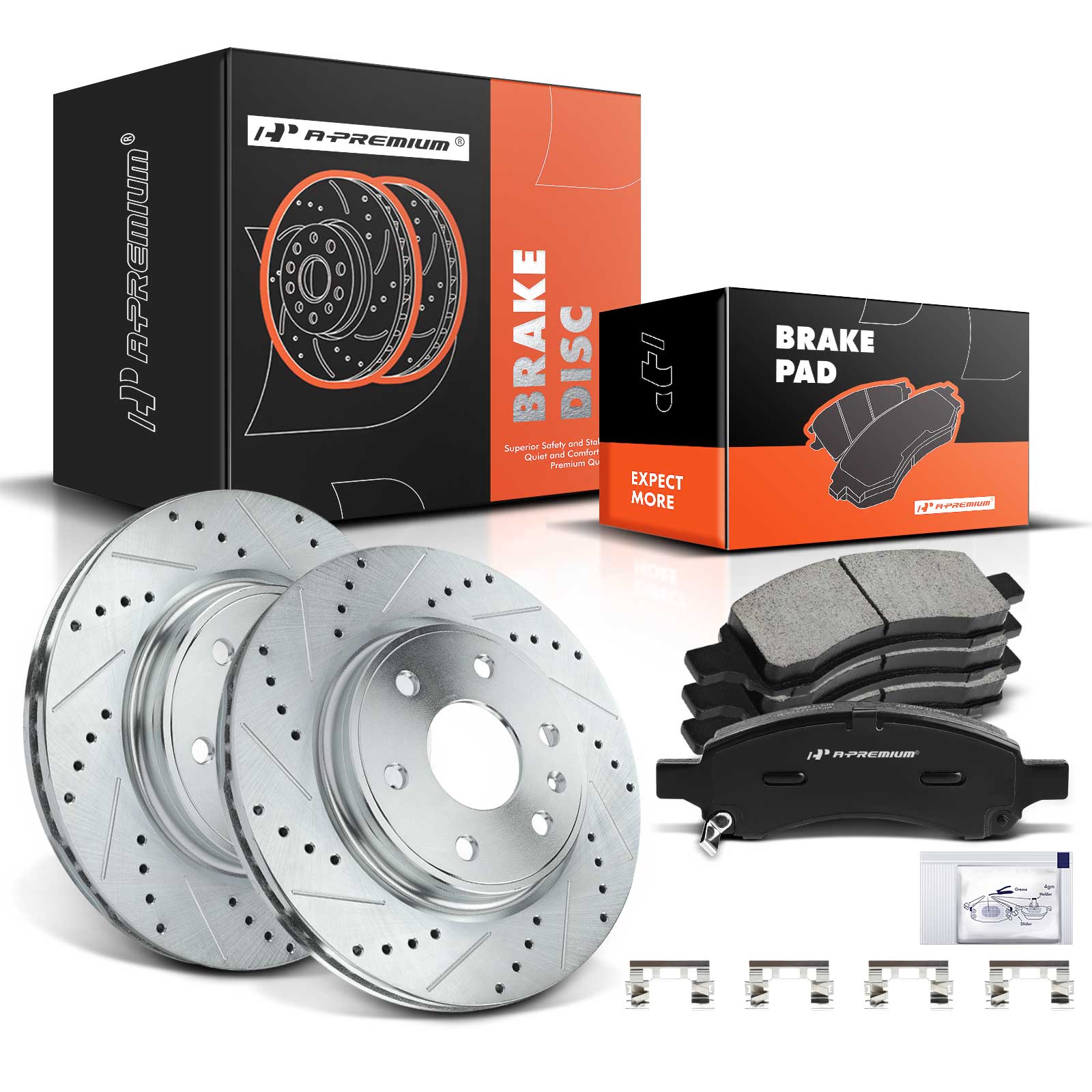AM Brake Disc and Pad Kit SKU PRMAPBRPS018 OEM S55150-63148054L 63148054R AR8