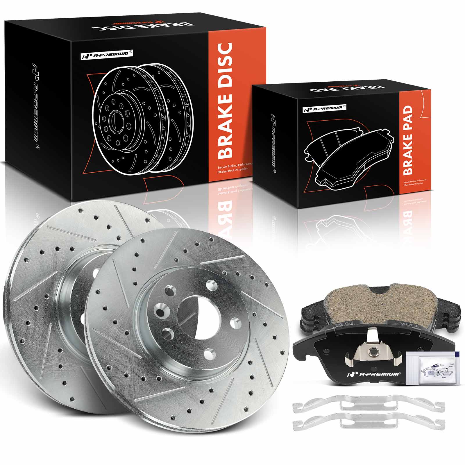 AM Brake Disc and Pad Kit SKU PRMAPBRPS1174 OEM S12139040-34413 D1306-10212410