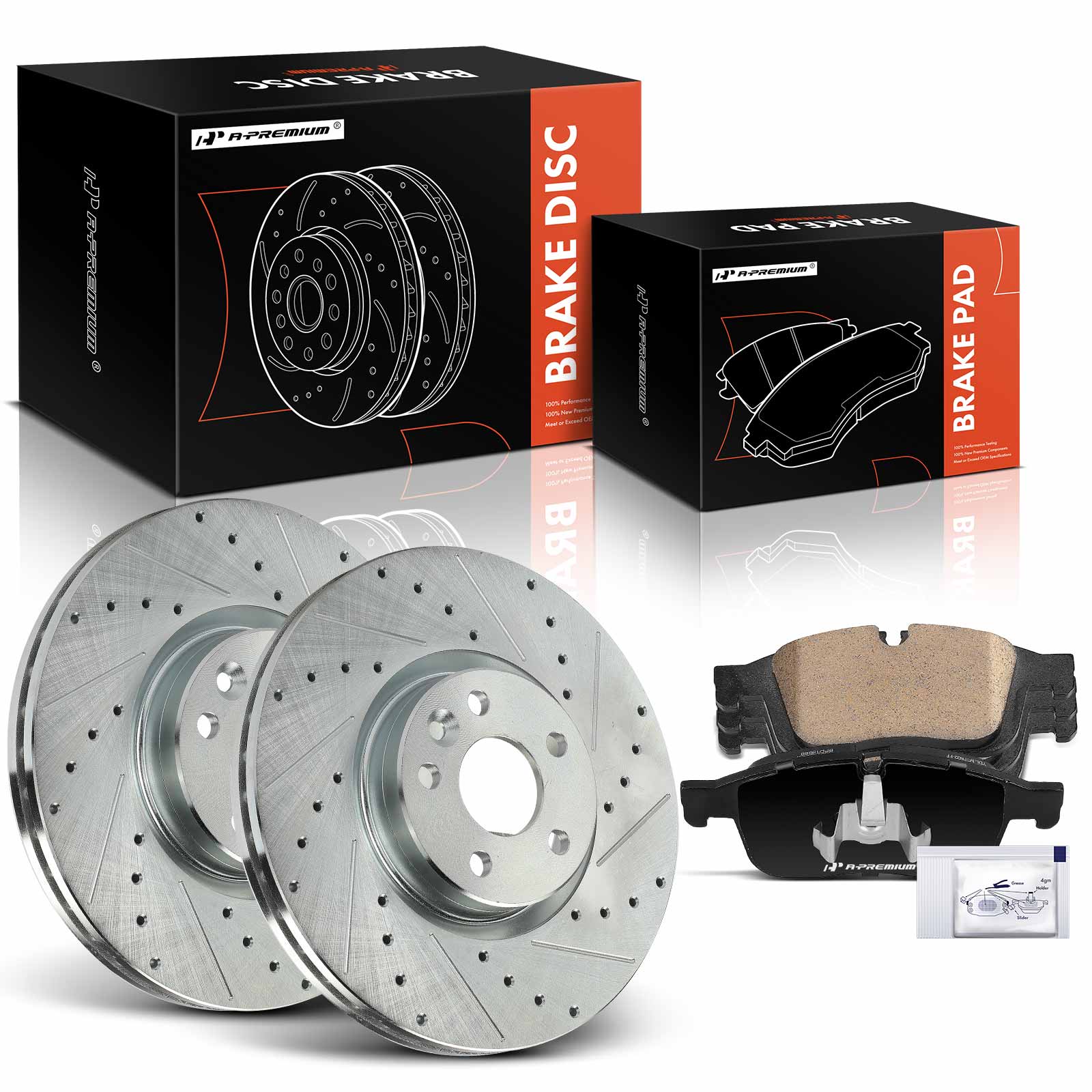 AM Brake Disc and Pad Kit SKU PRMAPBRPS1192 OEM S12139056 S12139056 D1866-1866