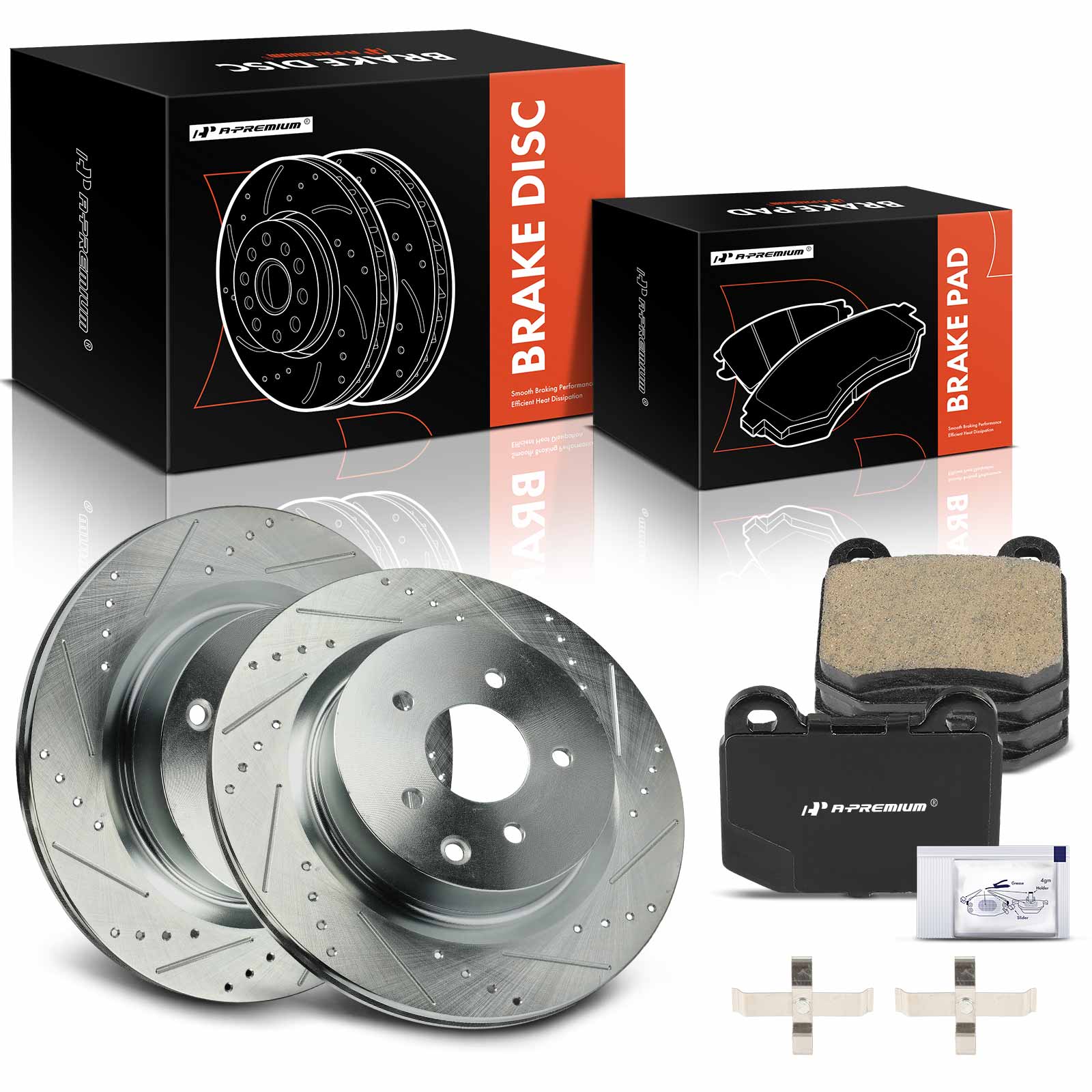 AM Brake Disc and Pad Kit SKU PRMAPBRPS1204 OEM S12142079-31497-60068009-60468