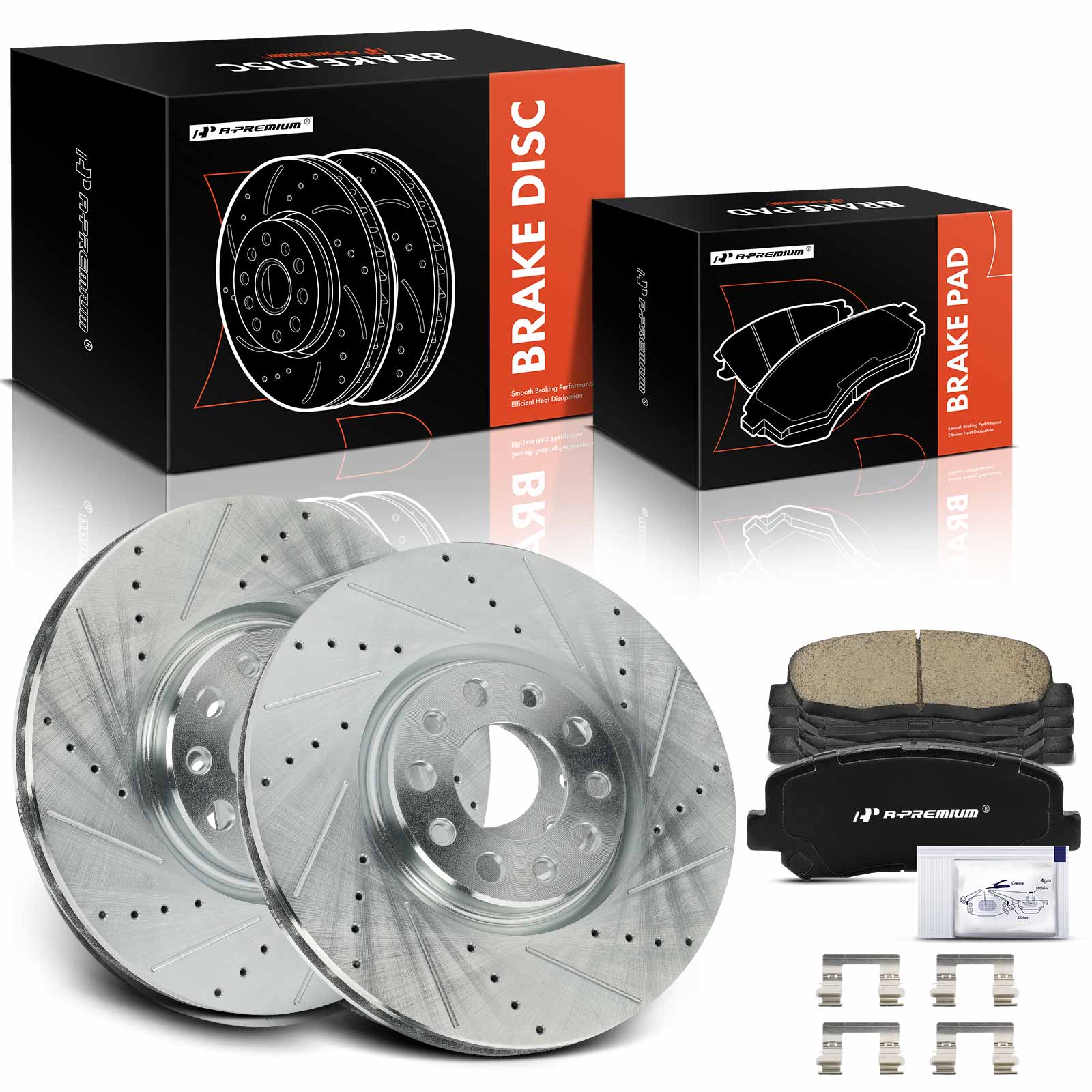 AM Brake Disc and Pad Kit SKU PRMAPBRPS1206 OEM S12163080-51204-63139025L 6313