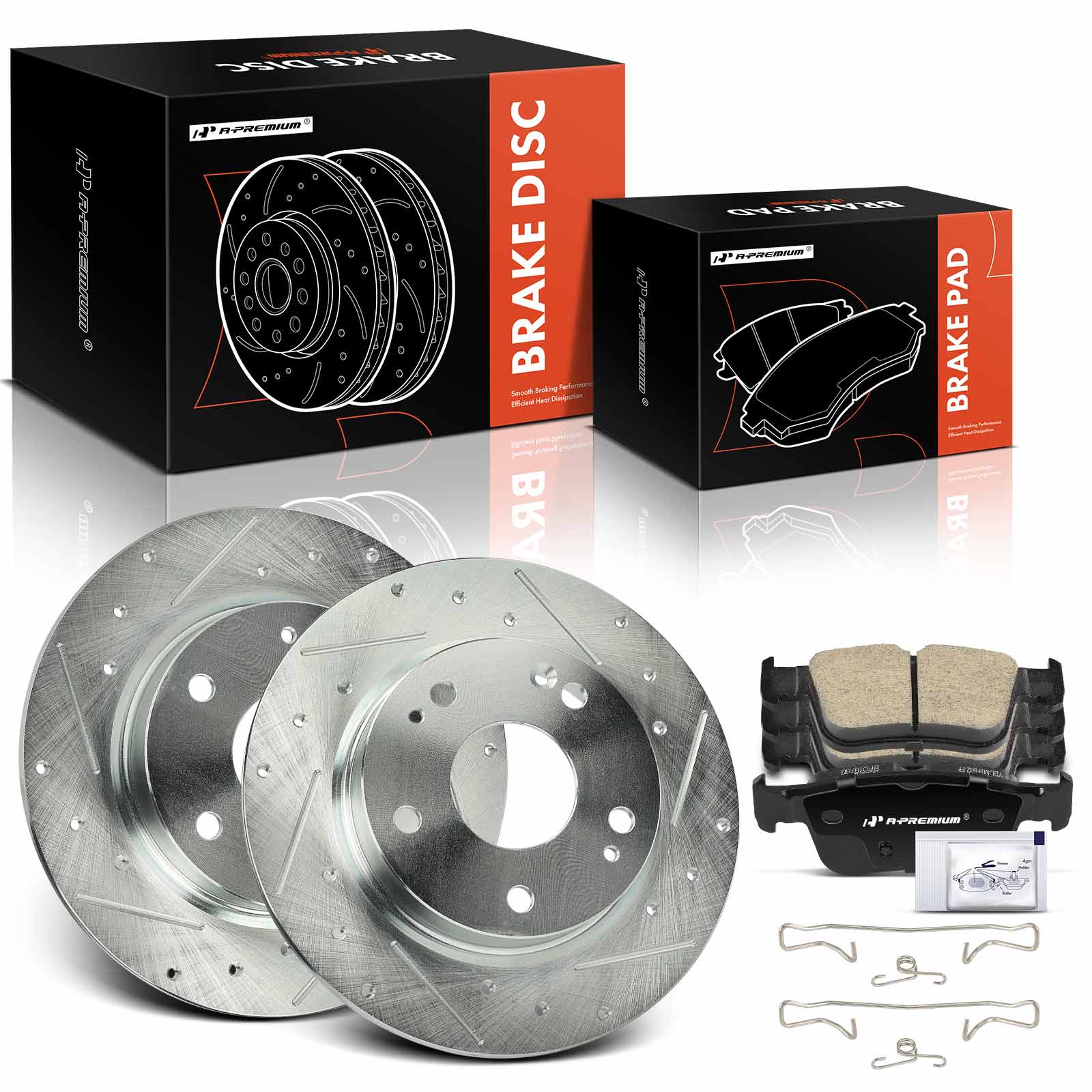 AM Brake Disc and Pad Kit SKU PRMAPBRPS1221 OEM S12140089 BR90146001-982073R J