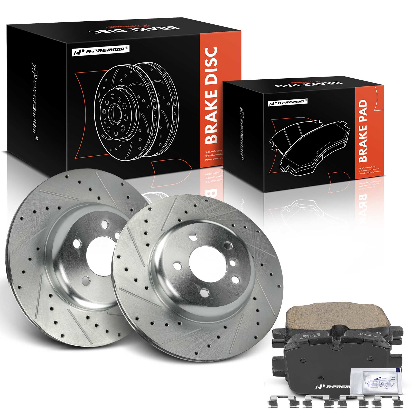 AM Brake Disc and Pad Kit SKU PRMAPBRPS1269 OEM S12134133 D1469 PRT6318-083368