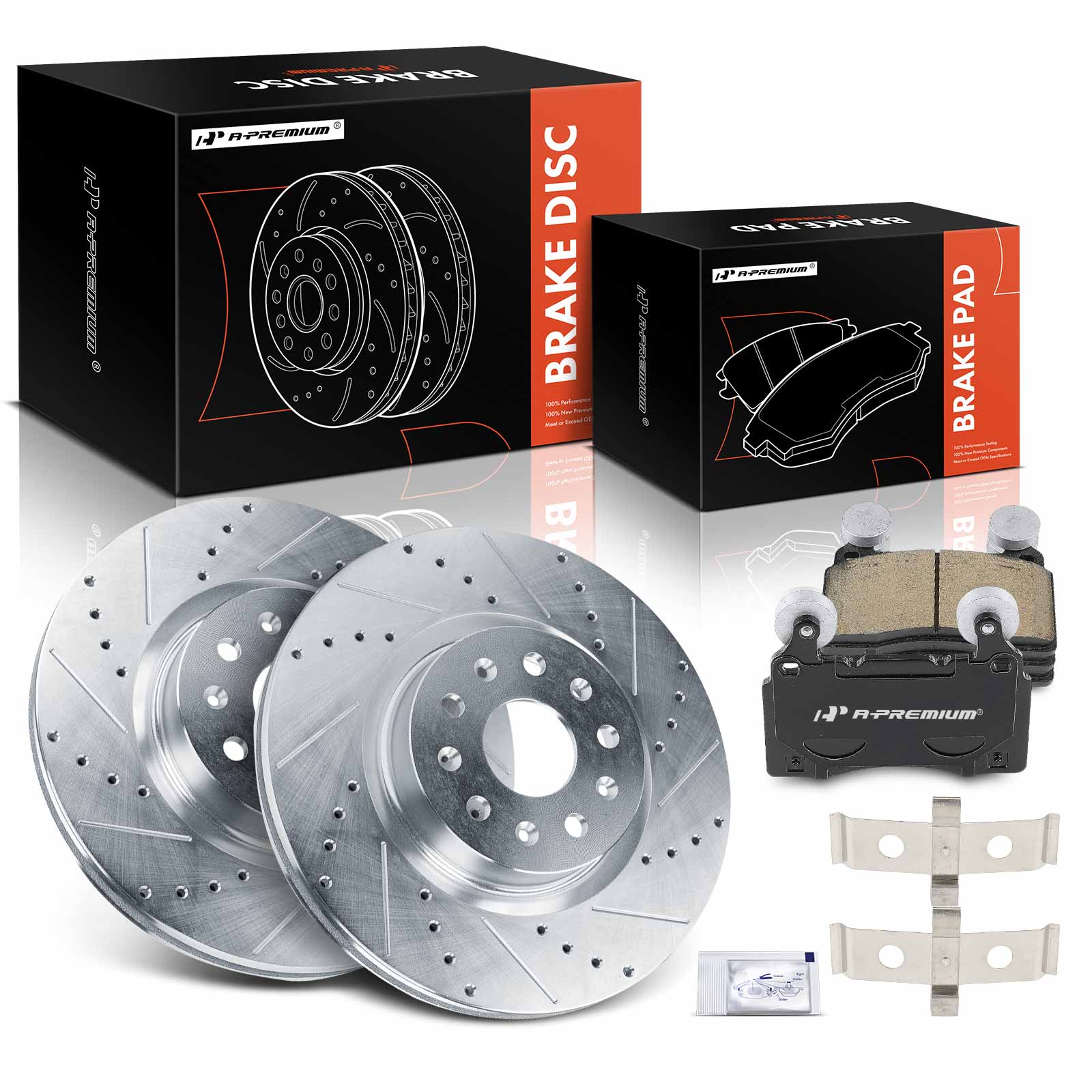 AM Brake Disc and Pad Kit SKU PRMAPBRPS1292 OEM S12162150-581912PER 18A81912SD