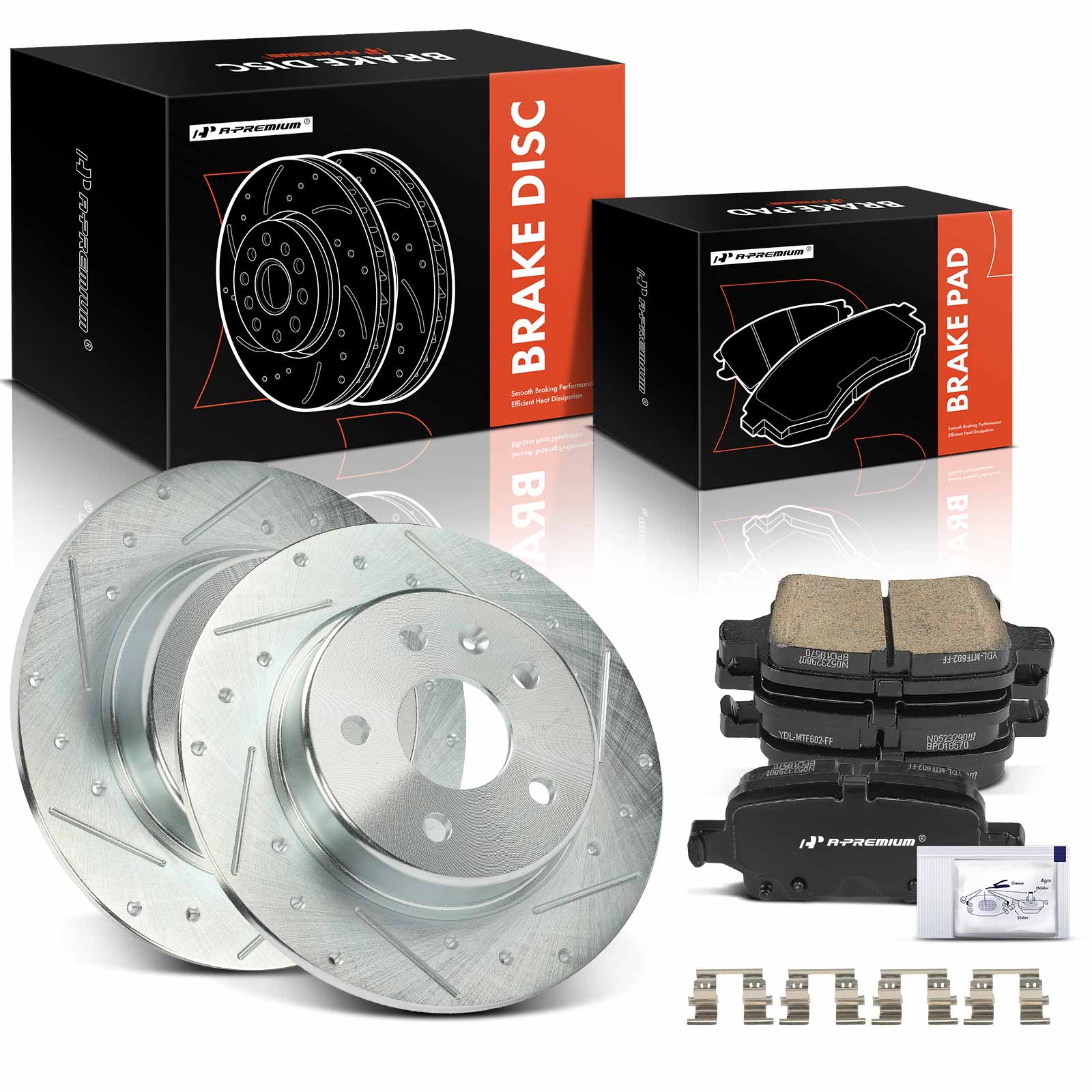 AM Brake Disc and Pad Kit SKU PRMAPBRPS1294 OEM S12162151-12162151-55219-10518