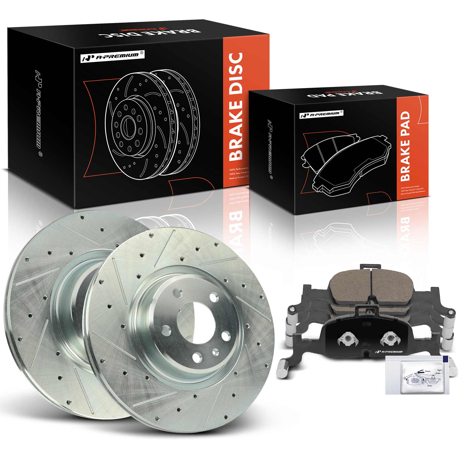 AM Brake Disc and Pad Kit SKU PRMAPBRPS1300 OEM S12533160-12133160-90073080-98