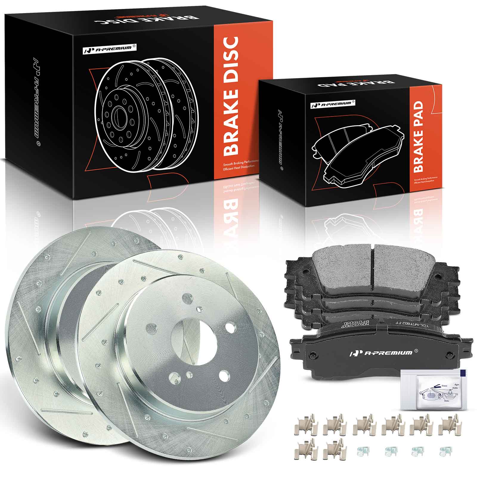 AM Brake Disc and Pad Kit SKU PRMAPBRPS1316 OEM S12144202 BR901636 BR90163601