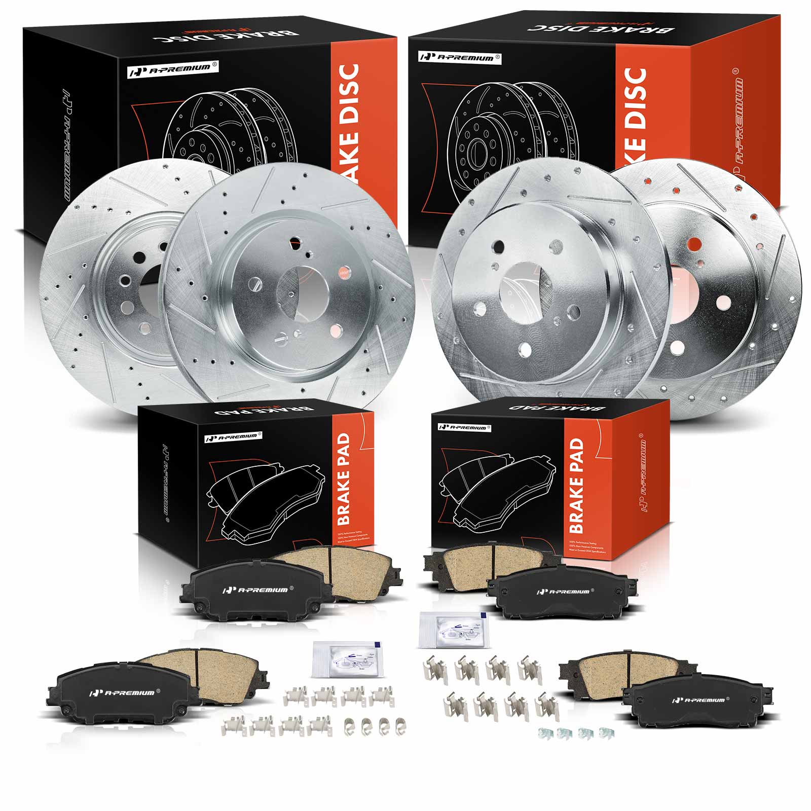 AM Brake Disc and Pad Kit SKU PRMAPBRPS1325 OEM S12144202 BR901636 BR90163601