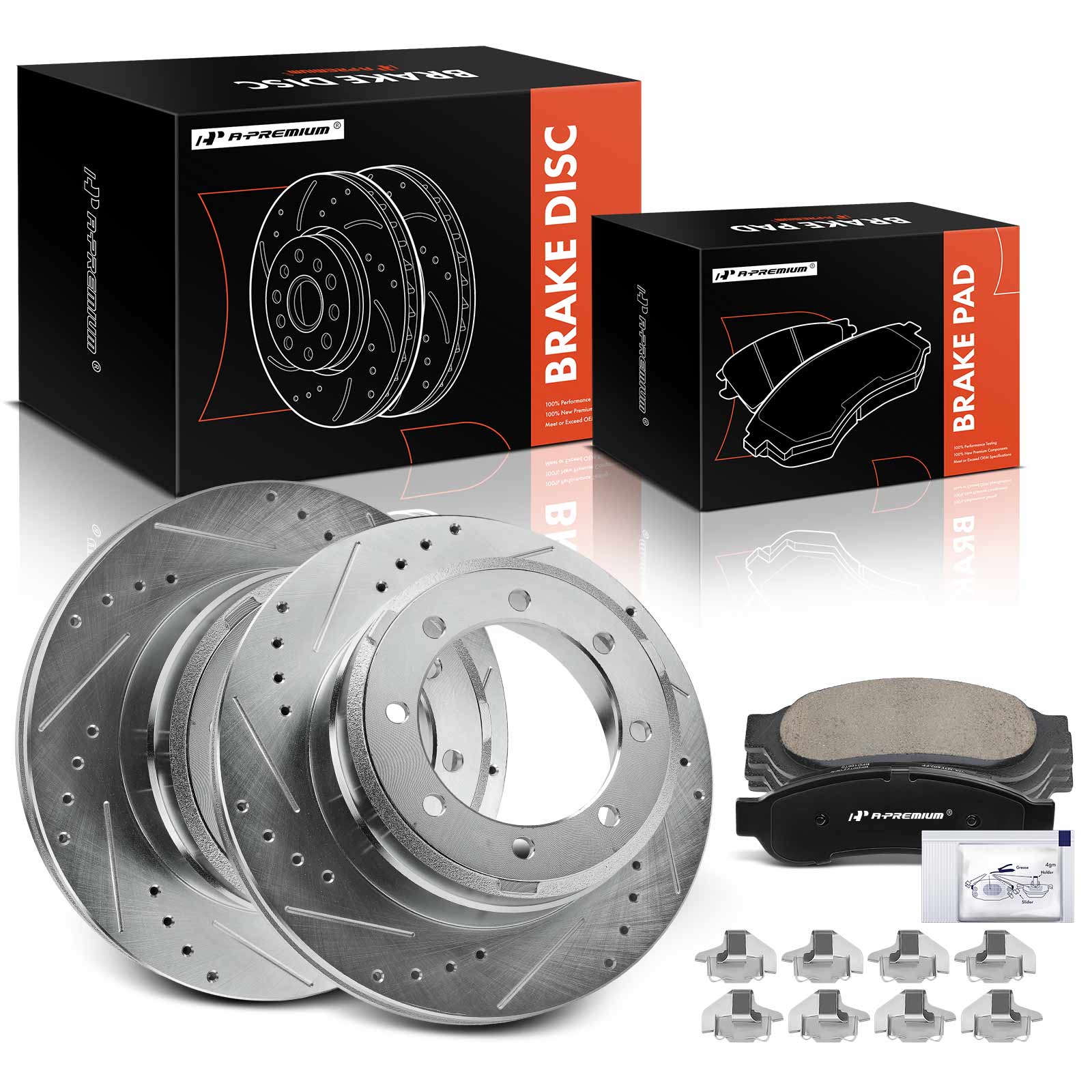 AM Brake Disc and Pad Kit SKU PRMAPBRPS1448 OEM S54136 P1067 R54136 AX54136P A