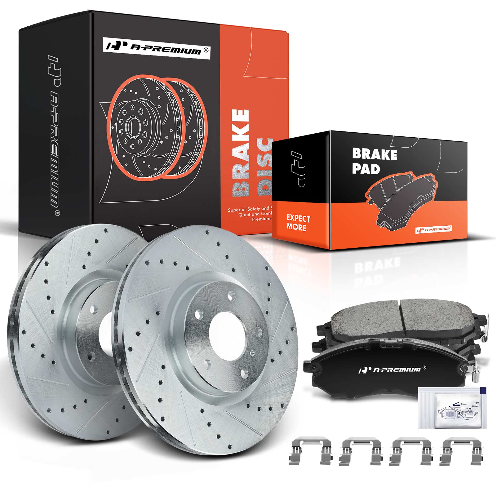AM Brake Disc and Pad Kit SKU PRMAPBRPS152 OEM S31375 PRT5611 BD126253E 32042