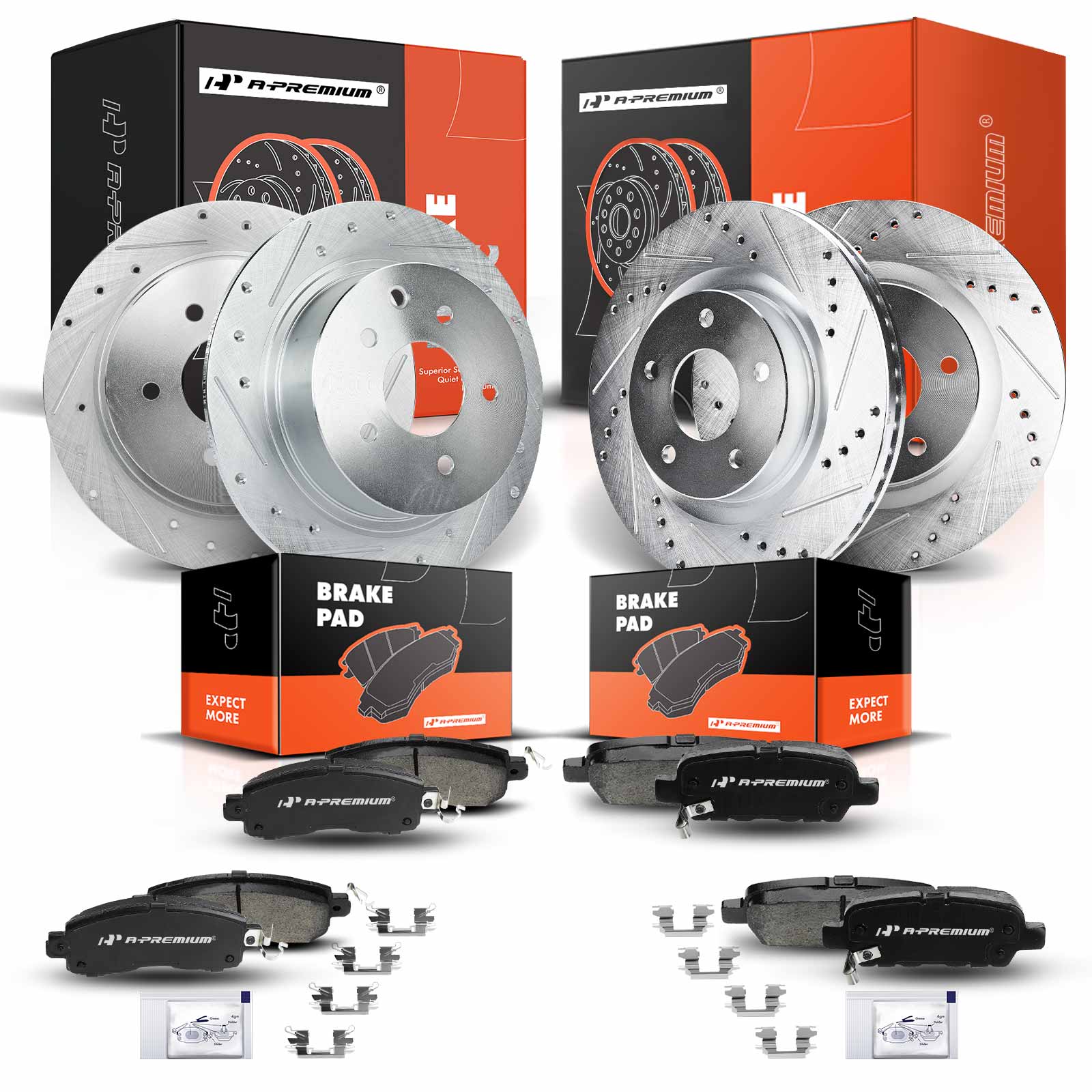 AM Brake Disc and Pad Kit SKU PRMAPBRPS155 OEM S31464 P1650 S31312 P905-44060