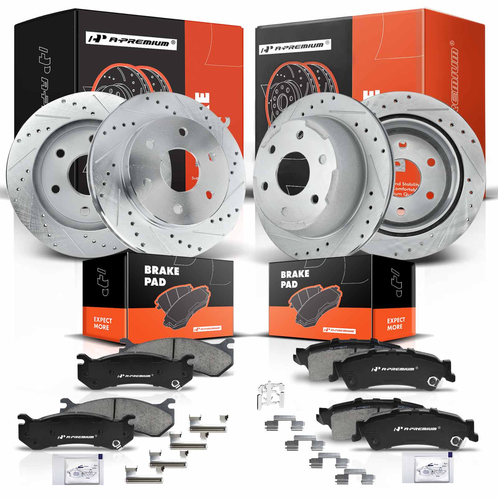 AM Brake Disc and Pad Kit SKU PRMAPBRPS162PG OEM S55054 P785 S55066 P792
