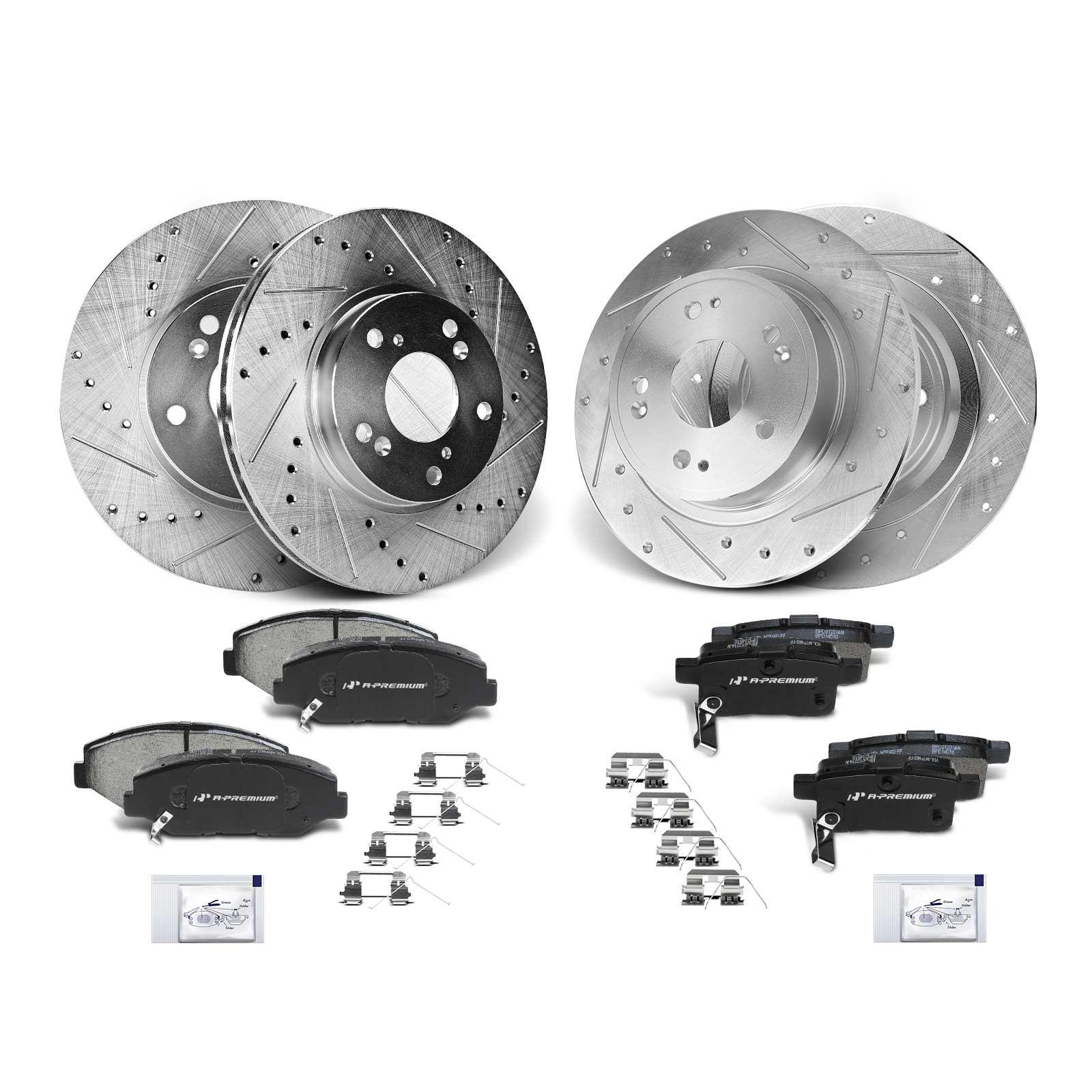 AM Brake Disc and Pad Kit SKU PRMAPBRPS206 OEM S31257-145232 PRT5232-12040036