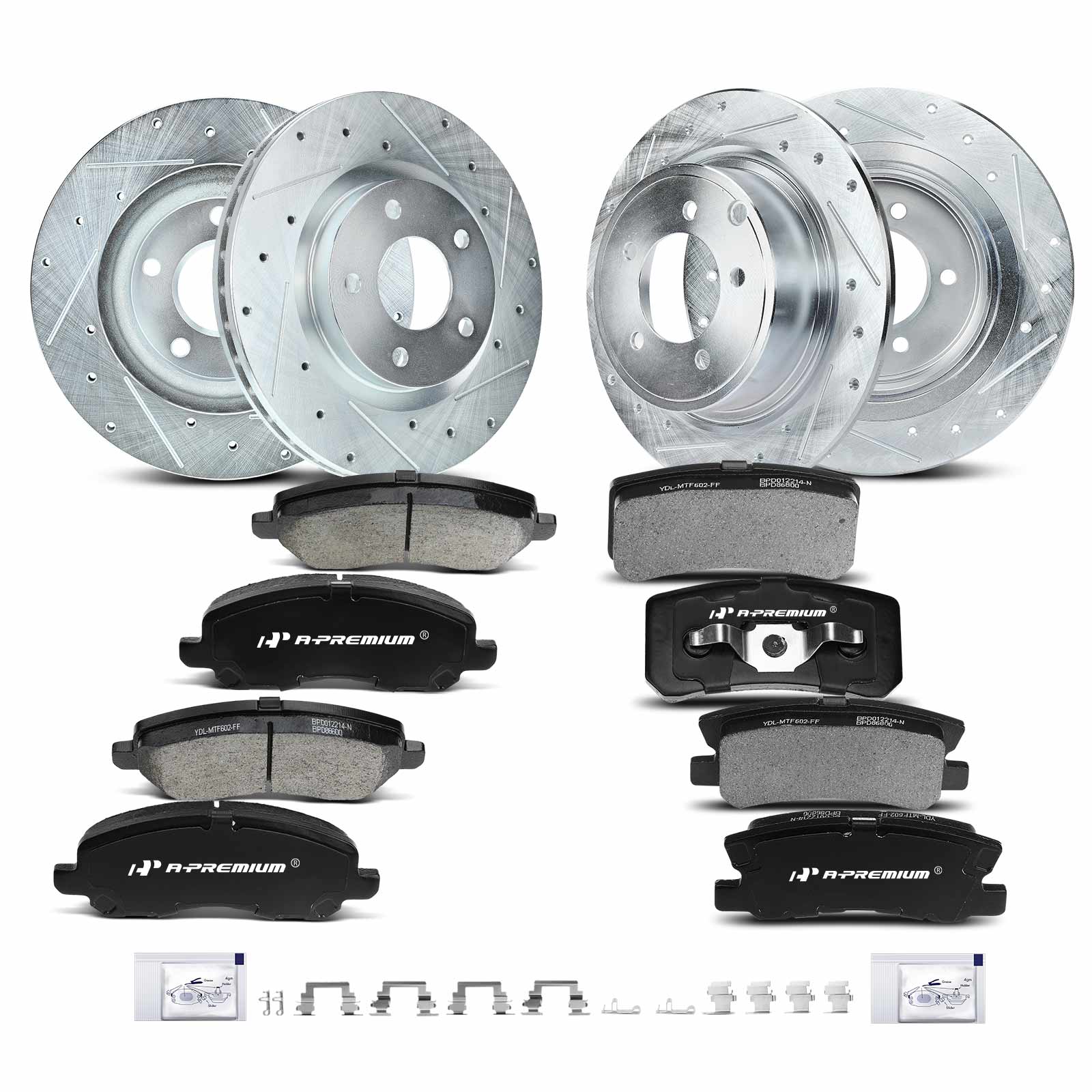 AM Brake Disc and Pad Kit SKU PRMAPBRPS210 OEM S53038 P866 S53043 P868