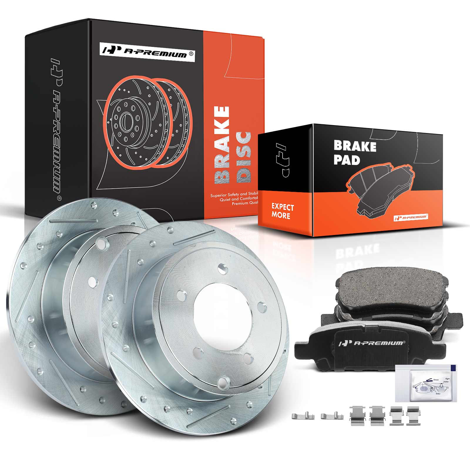 AM Brake Disc and Pad Kit SKU PRMAPBRPS260 OEM S53036 P1037-12163066 BR900334