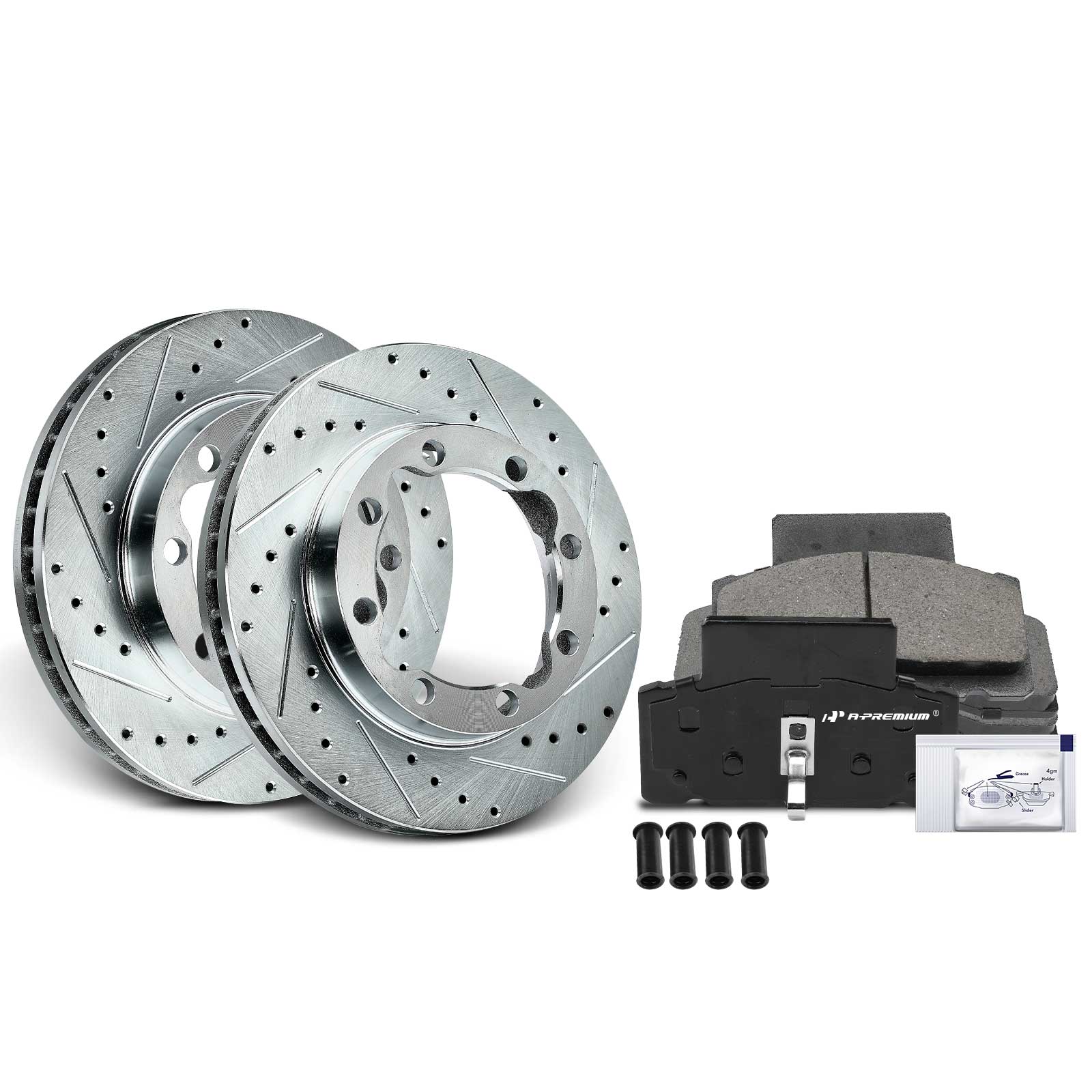 AM Brake Disc and Pad Kit SKU PRMAPBRPS345PG OEM S55028 P459-459MH56324R 651240