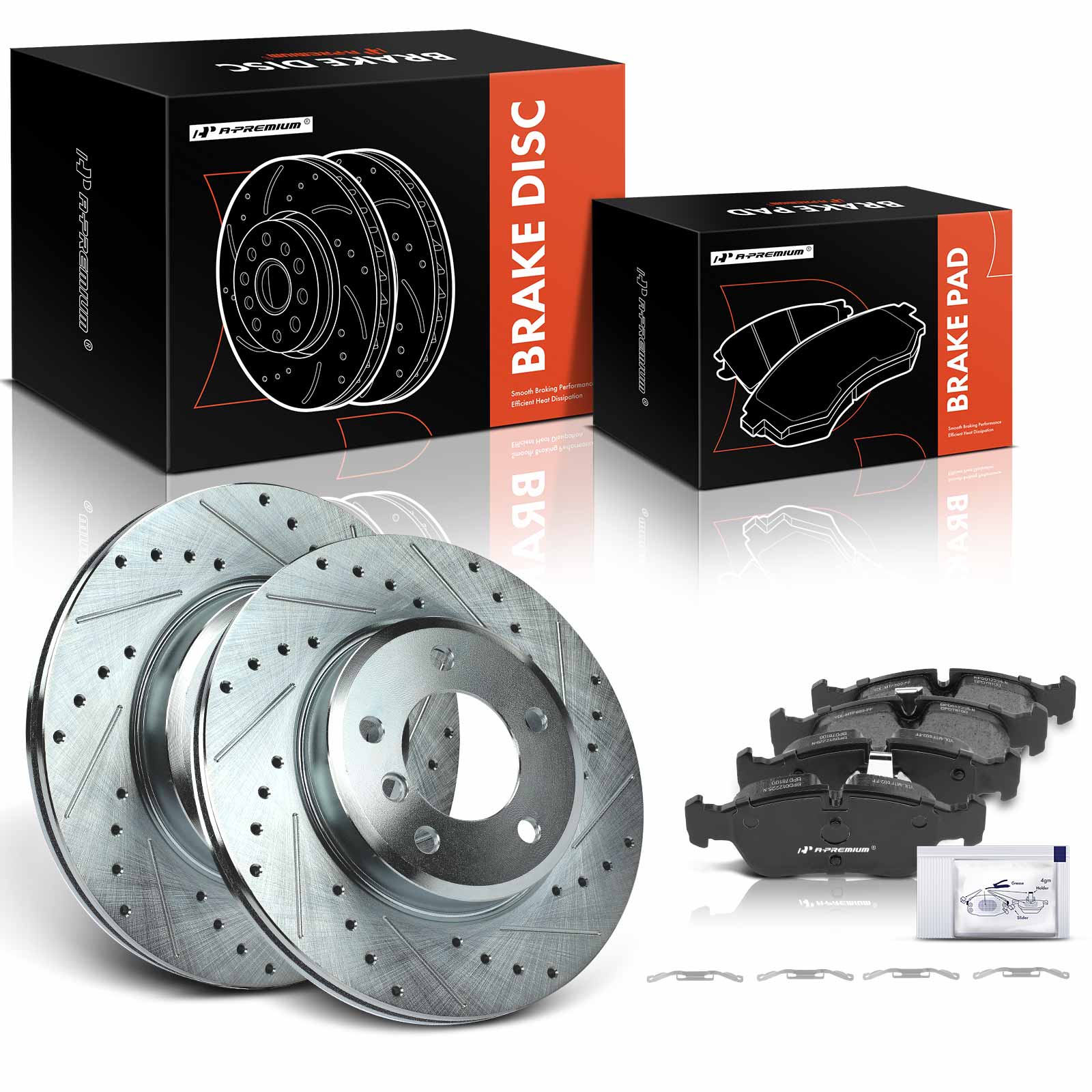 AM Brake Disc and Pad Kit SKU PRMAPBRPS403 OEM S34173-63131046L 63131046R 097