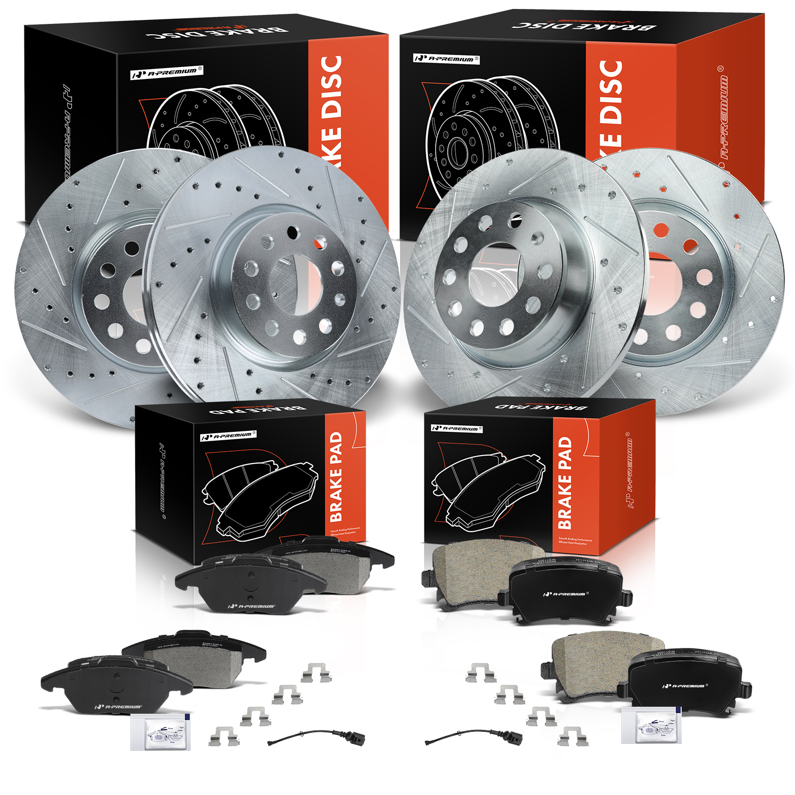 AM Brake Disc and Pad Kit SKU PRMAPBRPS483 OEM S34279 BR900468-12133098 PRT56