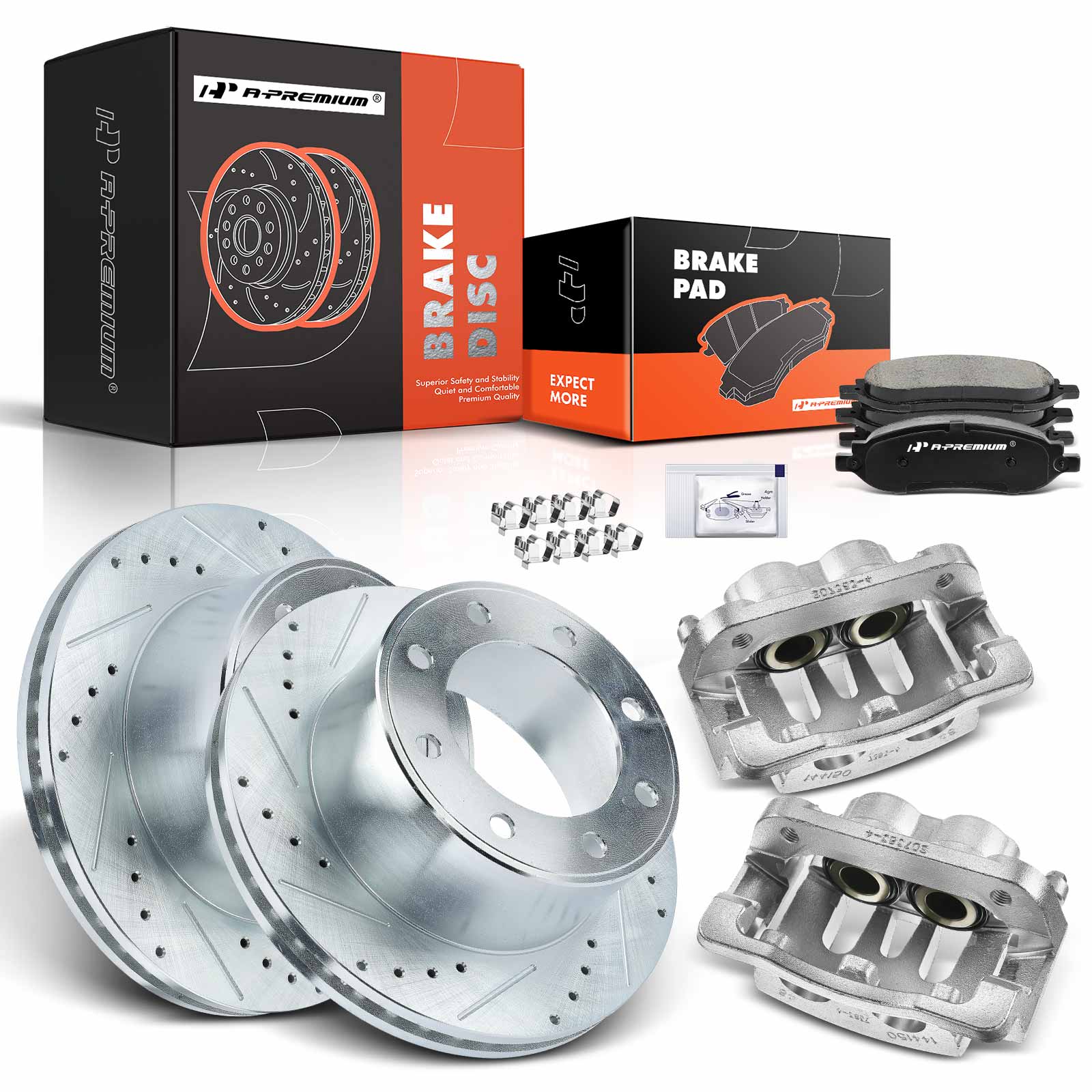 AM Brake Kit With Calipers SKU PRMAPBRPS527 OEM S54141 P1068 BP1068C PMD1068-5
