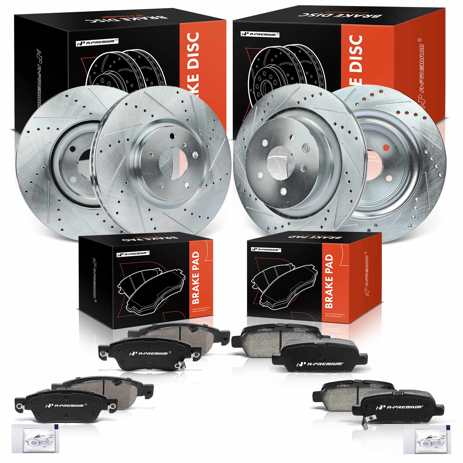 AM Brake Disc and Pad Kit SKU PRMAPBRPS691 OEM S31476-12142095 BR900536-40206