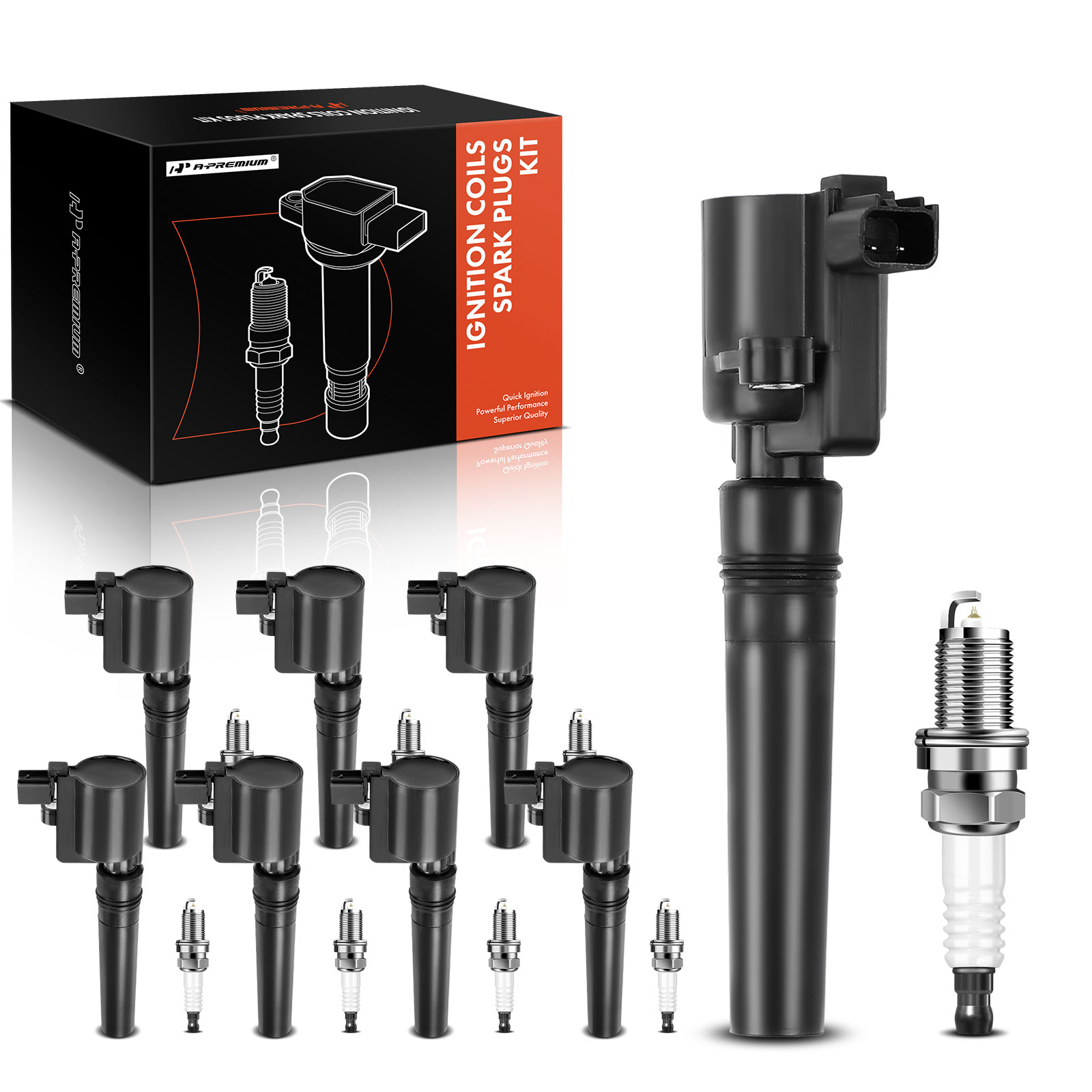 AM Ignition Coil and Spark Plug Kit SKU PRMAPIC0532 OEM FD506-2382-1881411051-2240185E