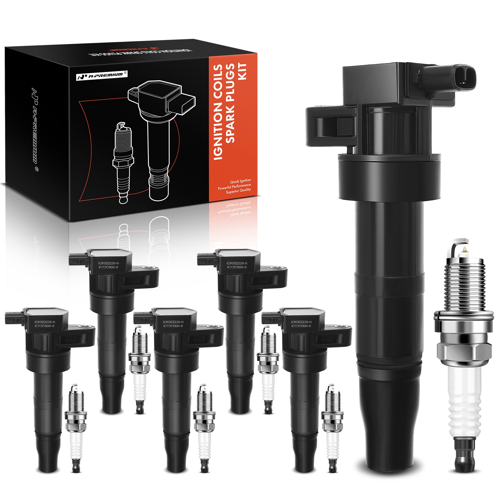 AM Ignition Coil and Spark Plug Kit SKU PRMAPIC0548 OEM UF546-273013C000-273013C010-27