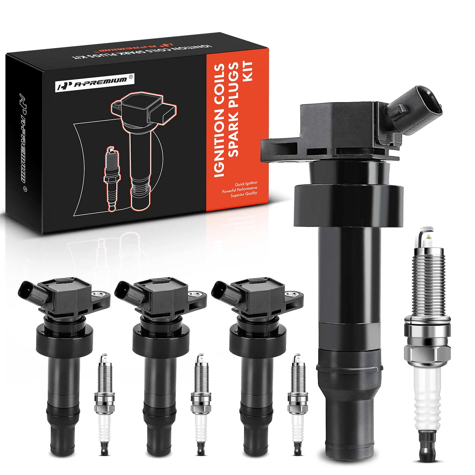 AM Ignition Coil and Spark Plug Kit SKU PRMAPIC0622 OEM UF652 UF652-273012B100-93815 S