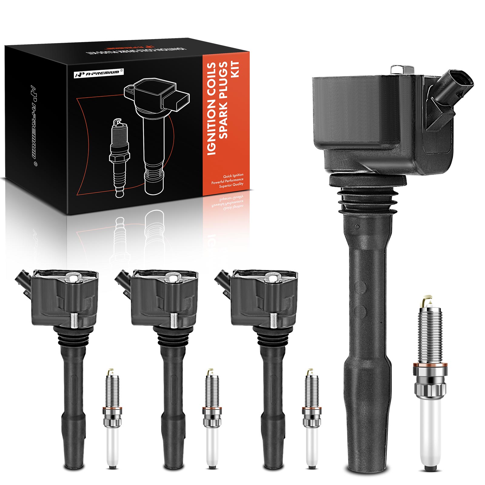AM Ignition Coil and Spark Plug Kit SKU PRMAPIC0641 OEM UF750-12137619385 B48A20A 1213