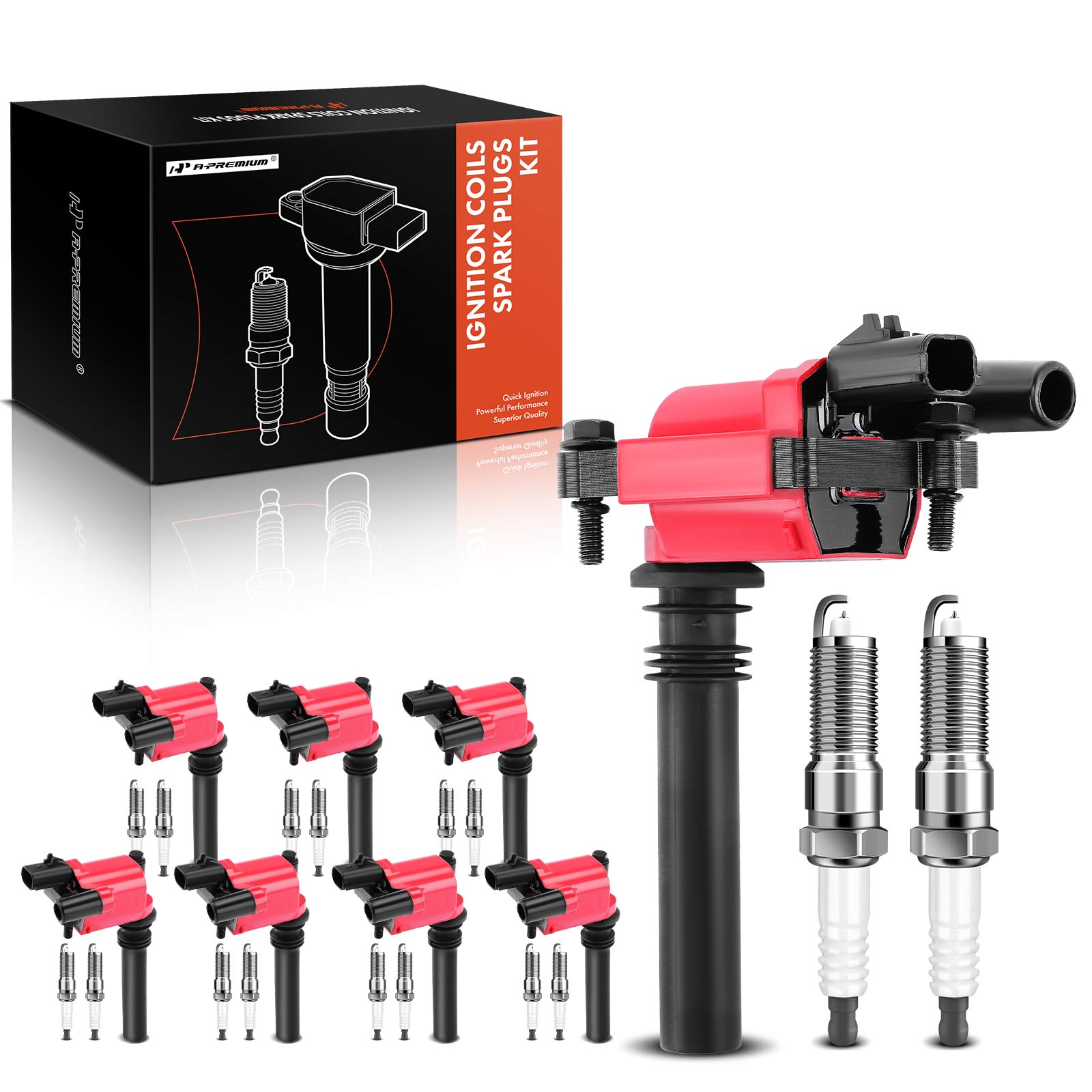 AM Ignition Coil and Spark Plug Kit SKU PRMAPIC0659 OEM UF378-56028394AD 56028394AB 56