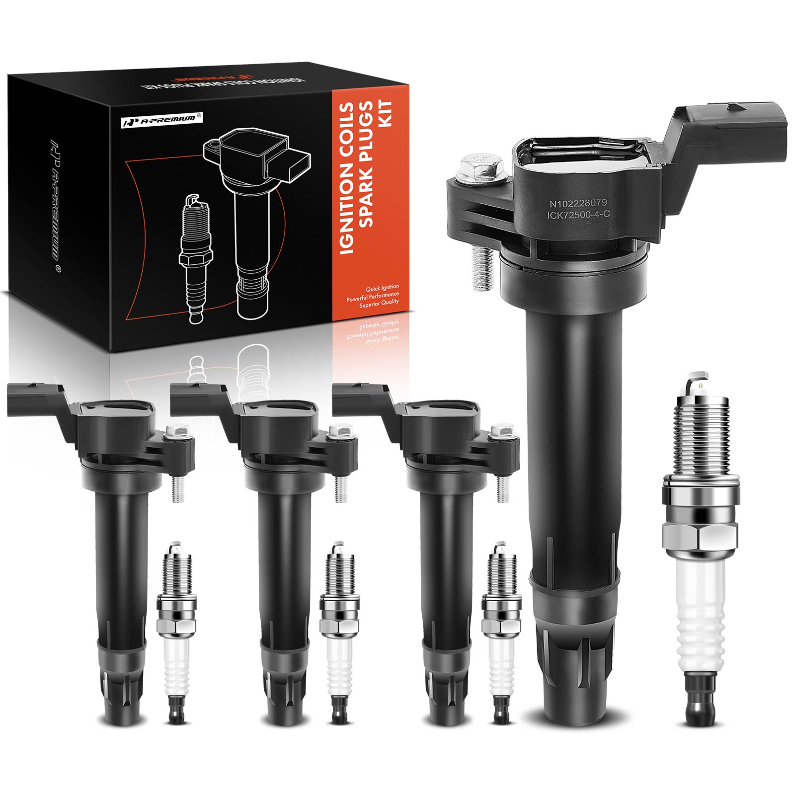 AM Ignition Coil and Spark Plug Kit SKU PRMAPIC0697 OEM UF725 E1225-25190788-96983945