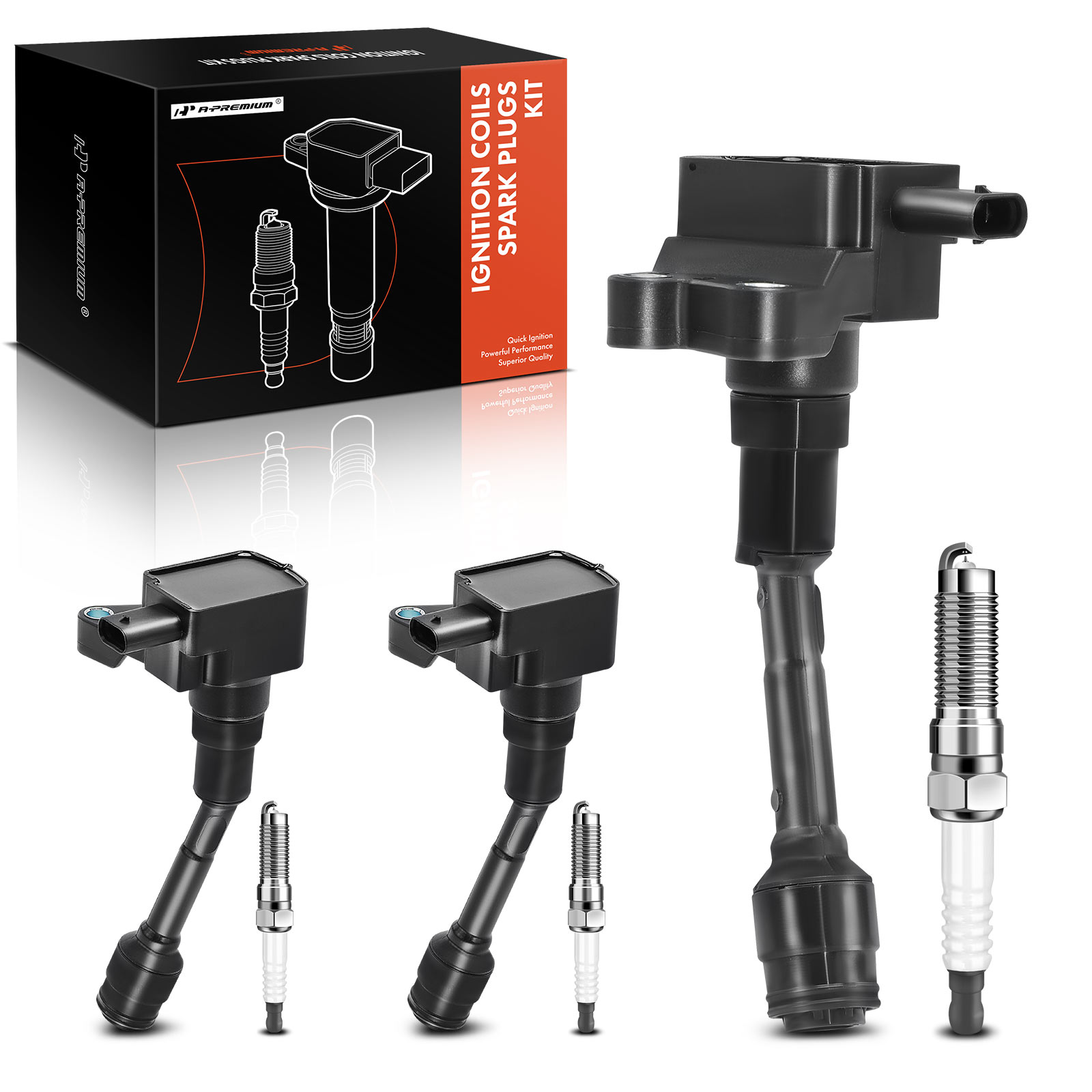 AM Ignition Coil and Spark Plug Kit SKU PRMAPIC0801 OEM UF736 CM5G12A366CB CM5G12A366C